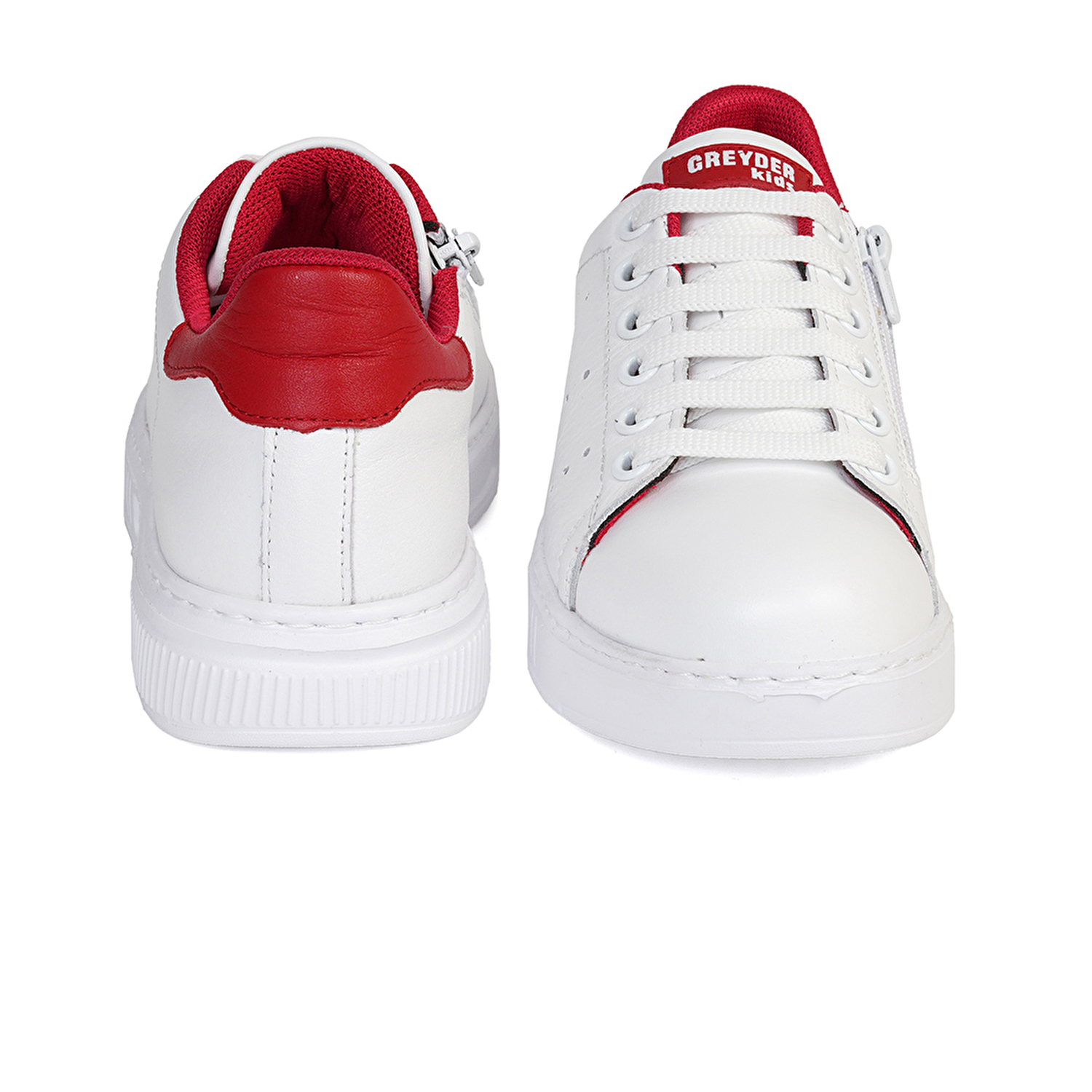Çocuk Beyaz Kırmızı Hakiki Deri Ayakkabı 3Y5NA65920-6