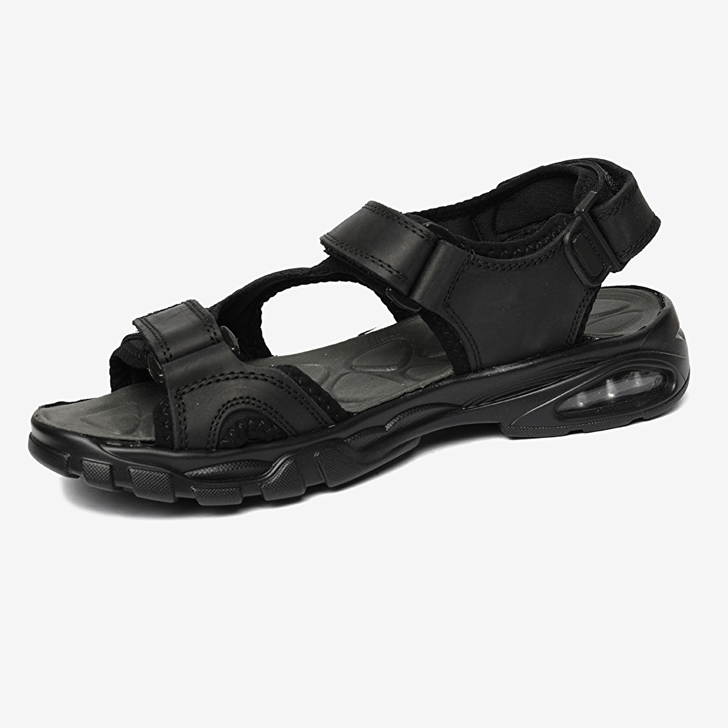Erkek Siyah Hakiki Deri Sandalet 4Y1CS14520-3