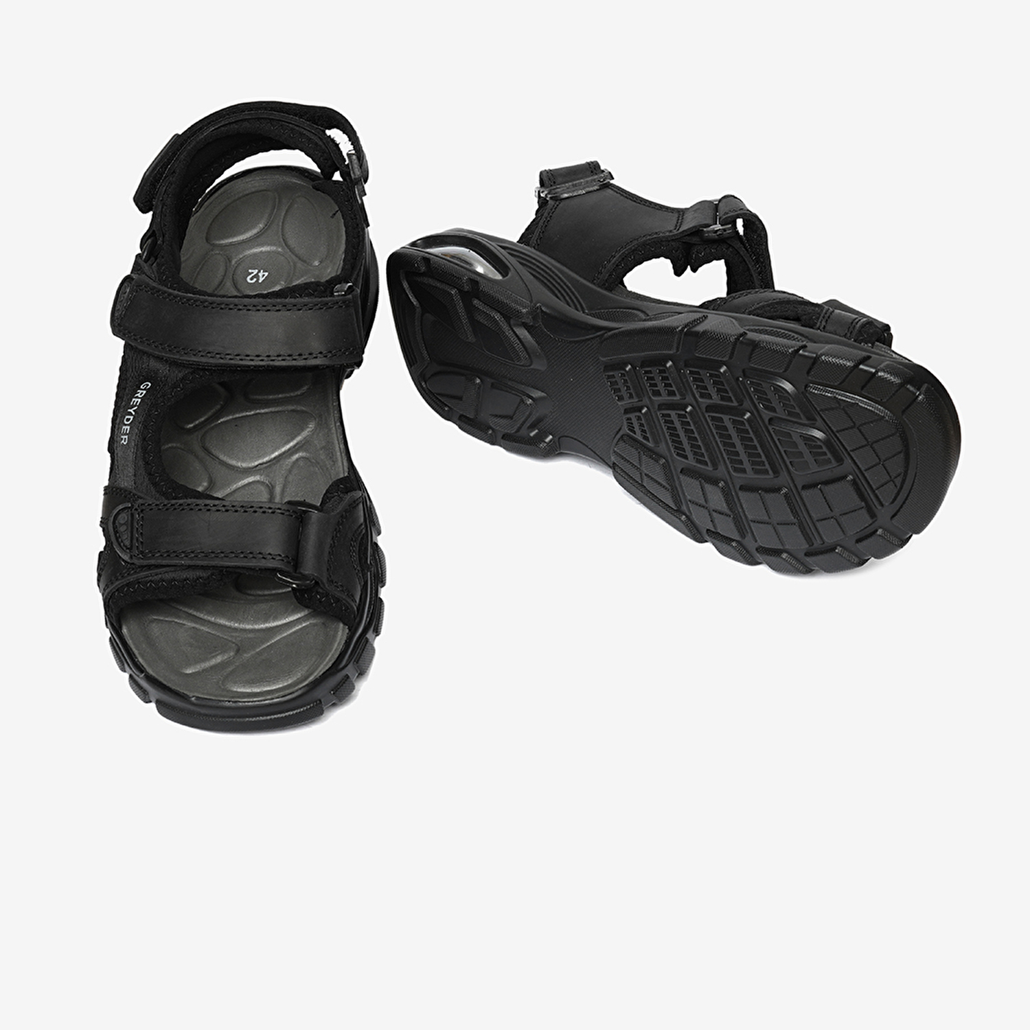 Erkek Siyah Hakiki Deri Sandalet 4Y1CS14520-6