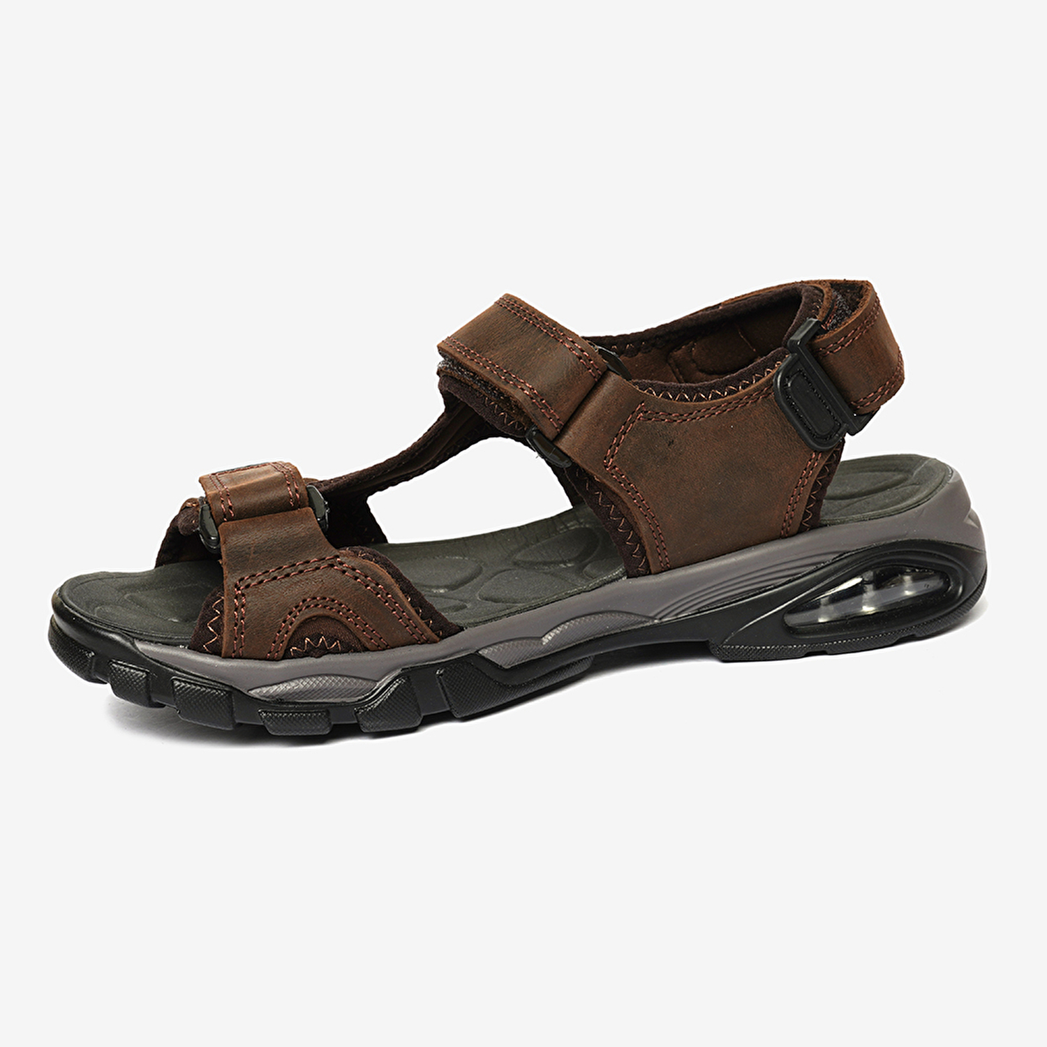 Erkek Kahverengi Hakiki Deri Sandalet 4Y1CS14520-3