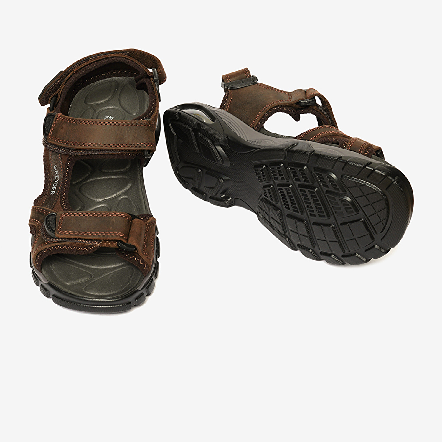 Erkek Kahverengi Hakiki Deri Sandalet 4Y1CS14520-6