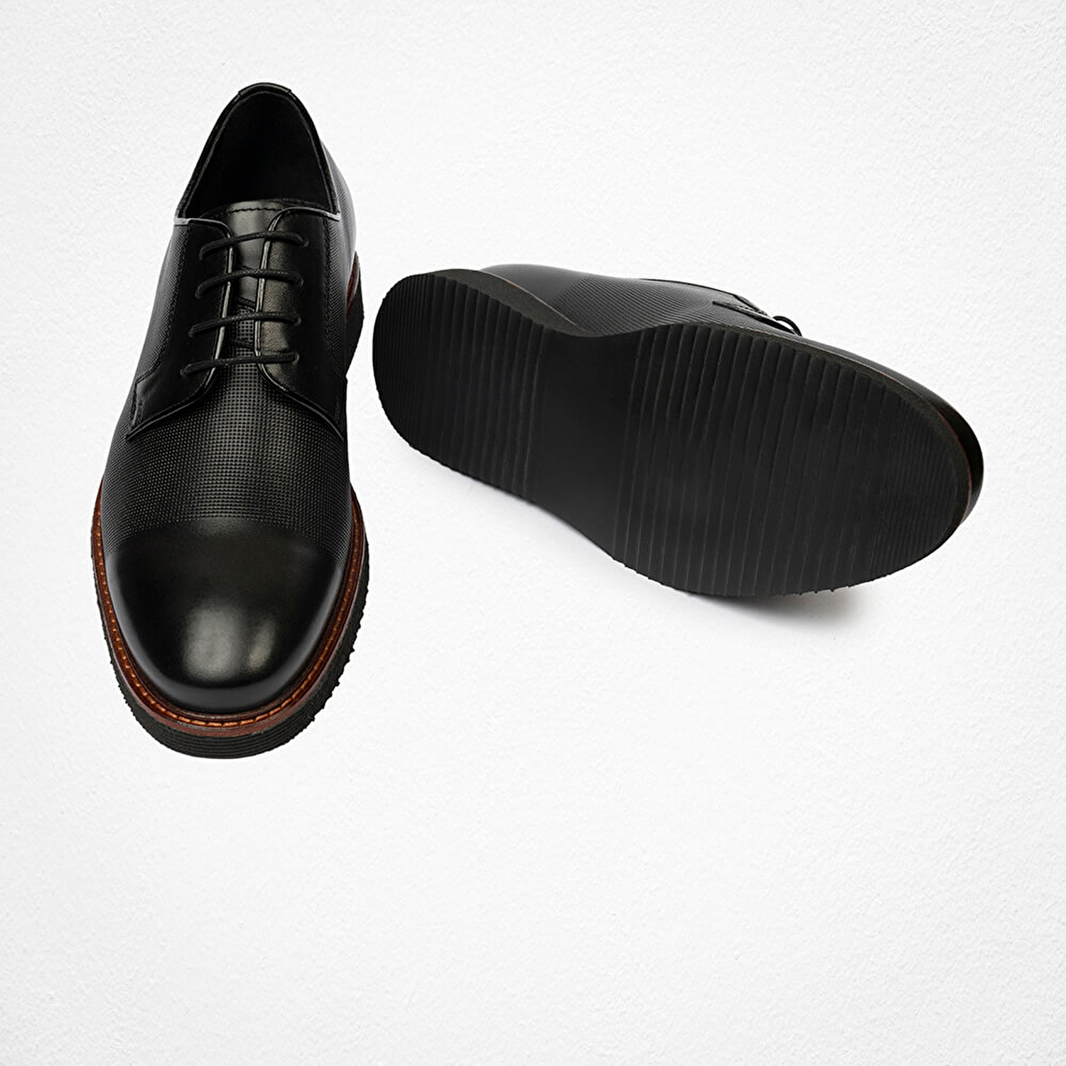 Erkek Siyah Hakiki Deri Klasik Ayakkabı 4Y1KA62172-6