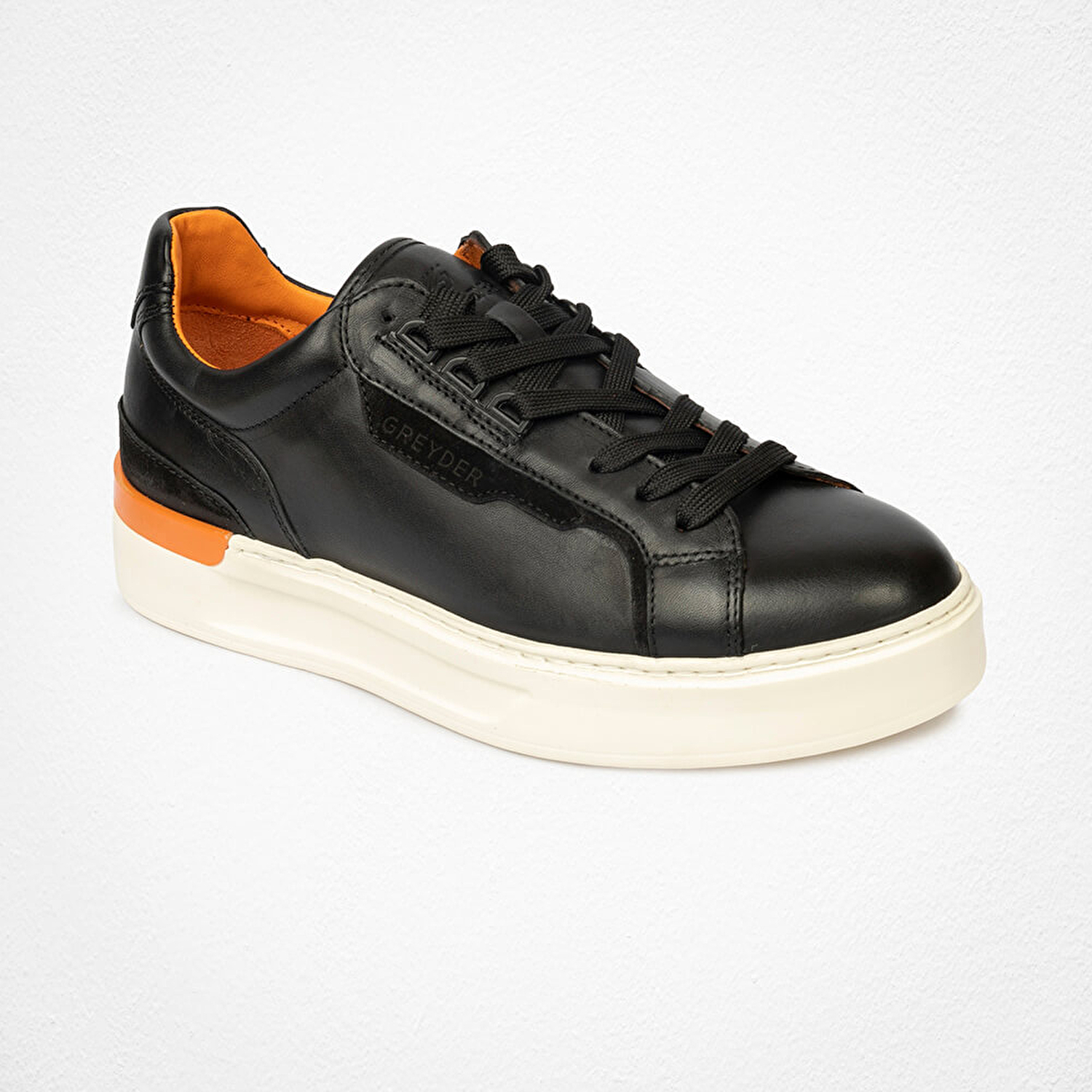 Erkek Siyah Hakiki Deri Sneaker Ayakkabı 4Y1SA17430-1