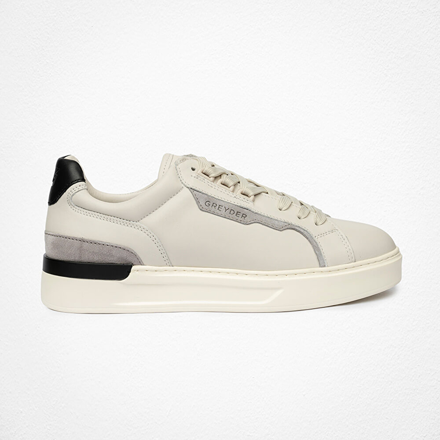 Erkek Kirli Beyaz Hakiki Deri Sneaker Ayakkabı 4Y1SA17430-2
