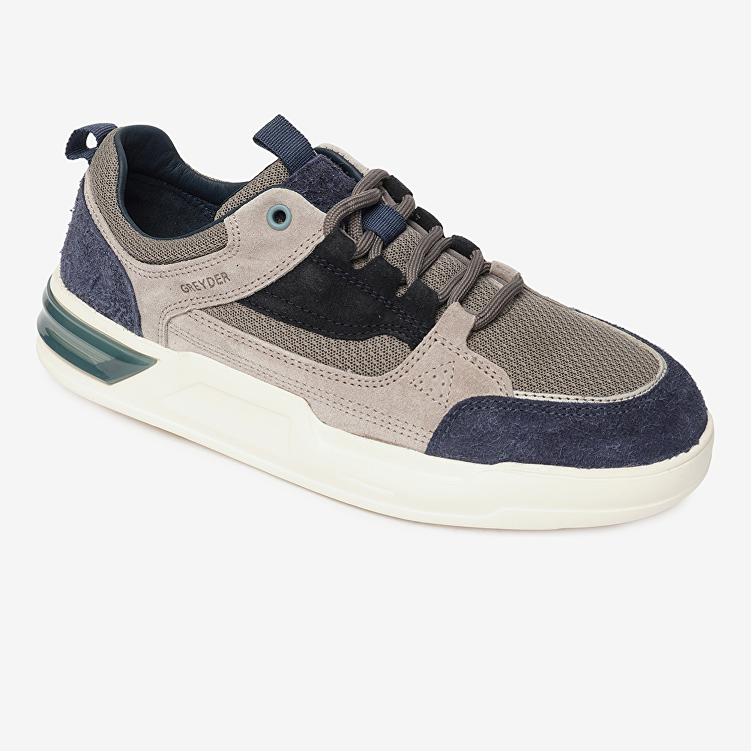 Erkek Lacivert Hakiki Deri Sneaker Ayakkabı 4Y1SA17481-1