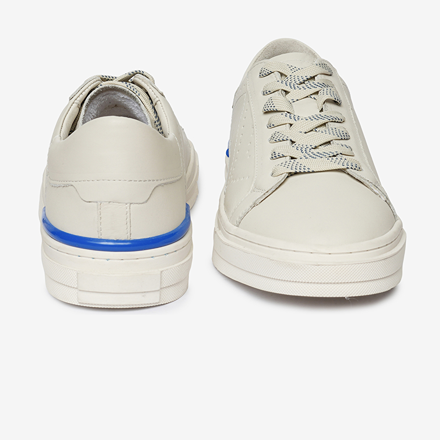 Erkek Beyaz Hakiki Deri Sneaker Ayakkabı 4Y1SA17490-7