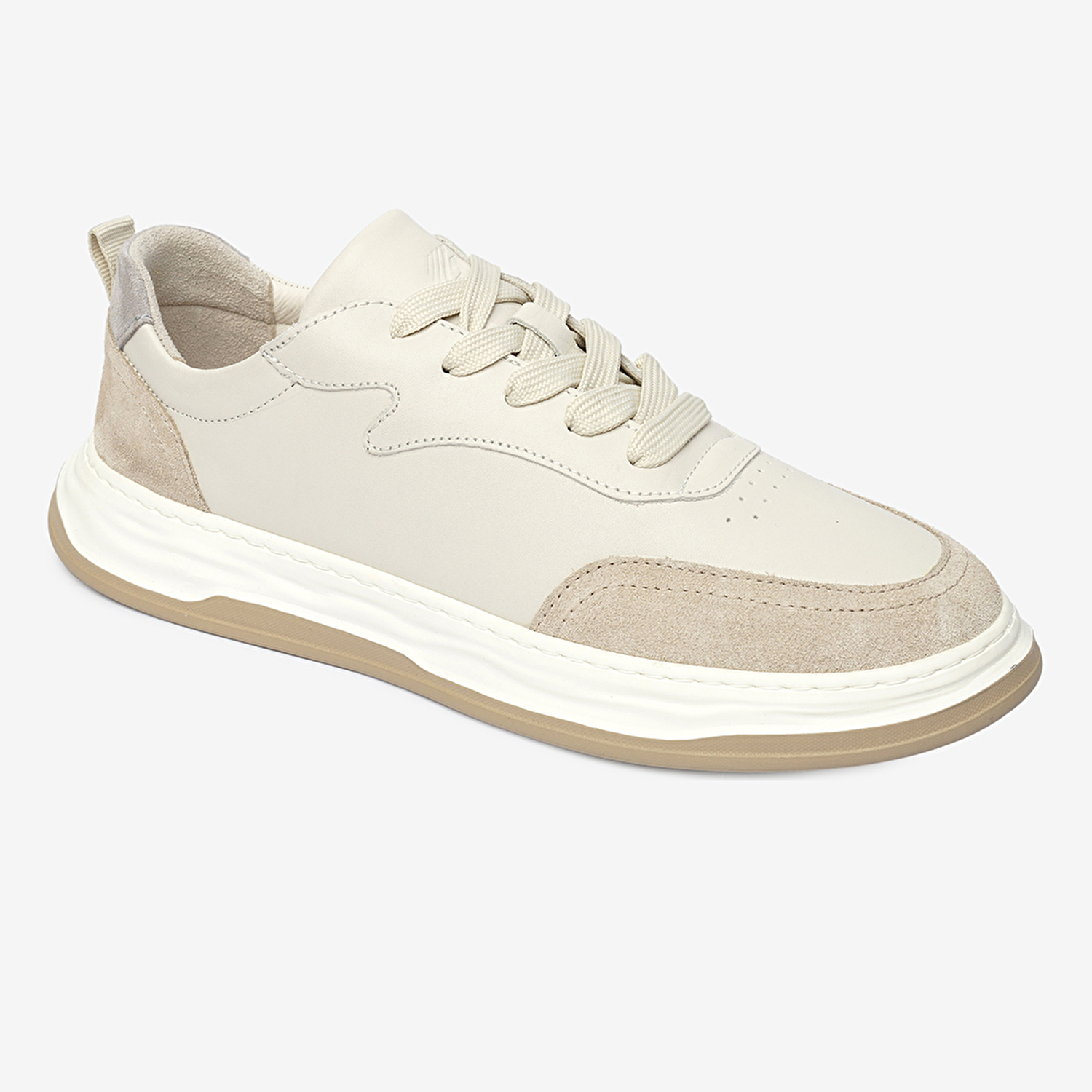 Erkek Açık Vizon Hakiki Deri Sneaker Ayakkabı 4Y1SA17511-1