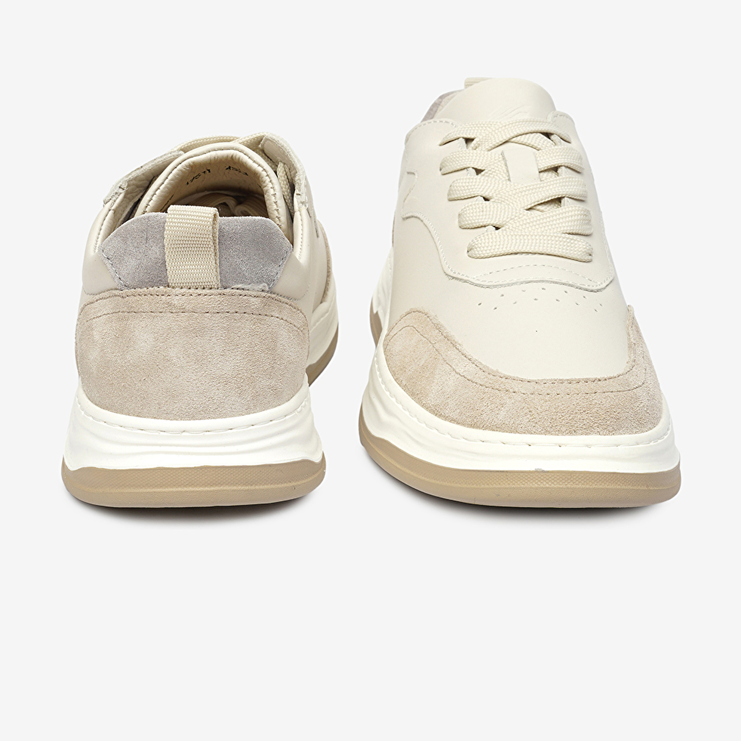 Erkek Açık Vizon Hakiki Deri Sneaker Ayakkabı 4Y1SA17511-7