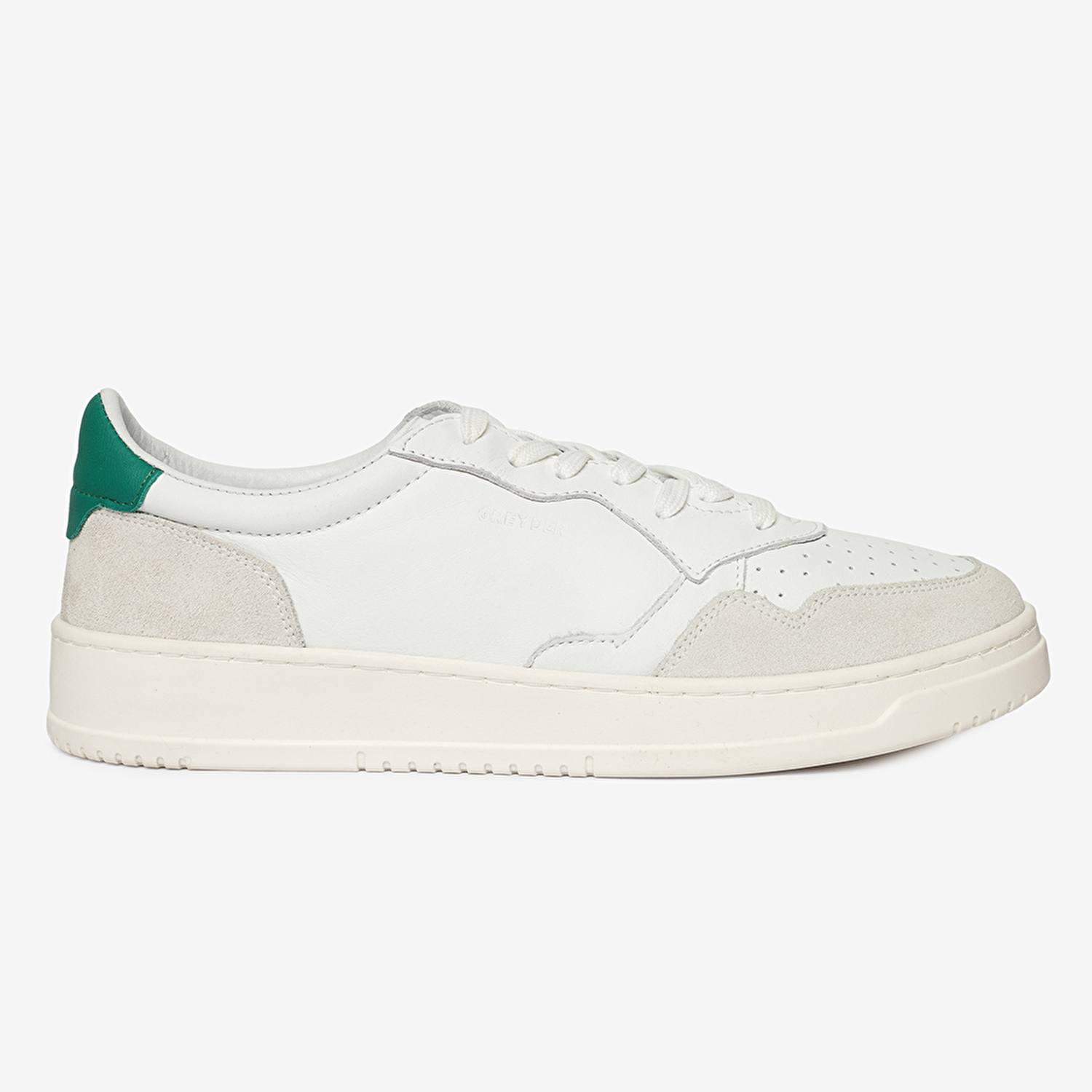 Erkek Beyaz Yeşil Hakiki Deri Sneaker Ayakkabı 4Y1SA62609-2