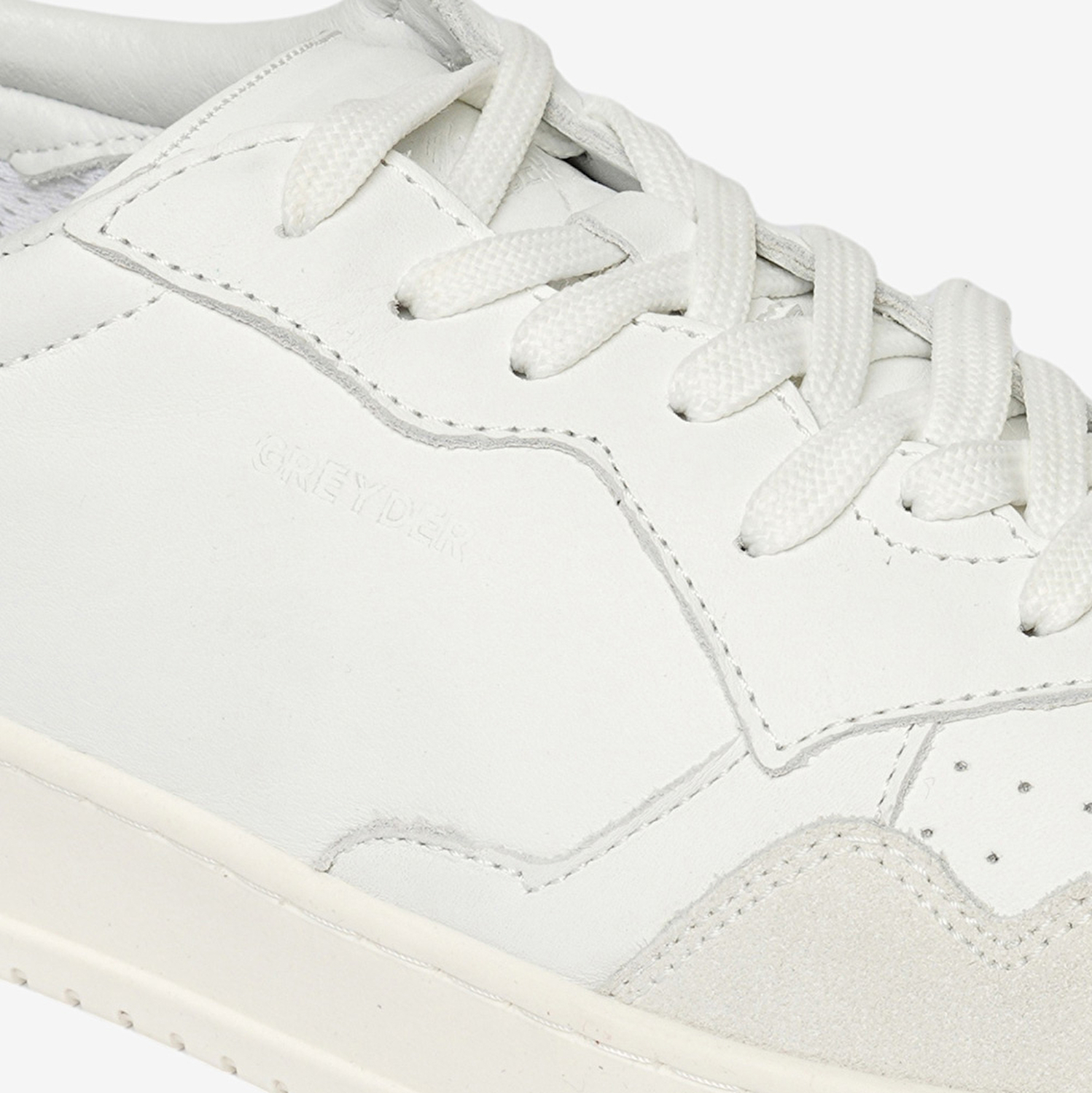 Erkek Beyaz Yeşil Hakiki Deri Sneaker Ayakkabı 4Y1SA62609-5