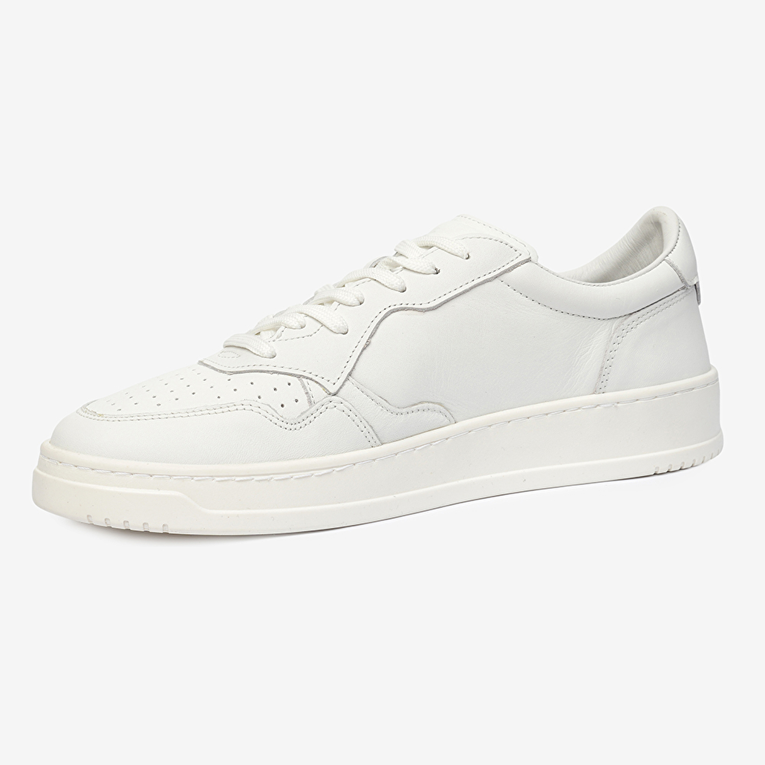 Erkek Beyaz Hakiki Deri Sneaker  Ayakkabı 4Y1SA62609-3