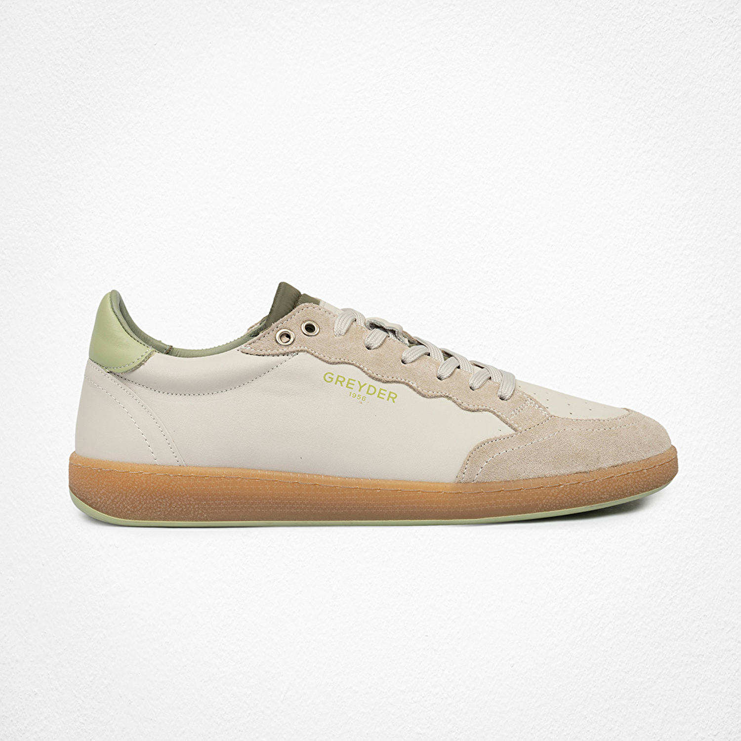 Erkek Bej Hakiki Deri Sneaker Ayakkabı 4Y1SA64532-2