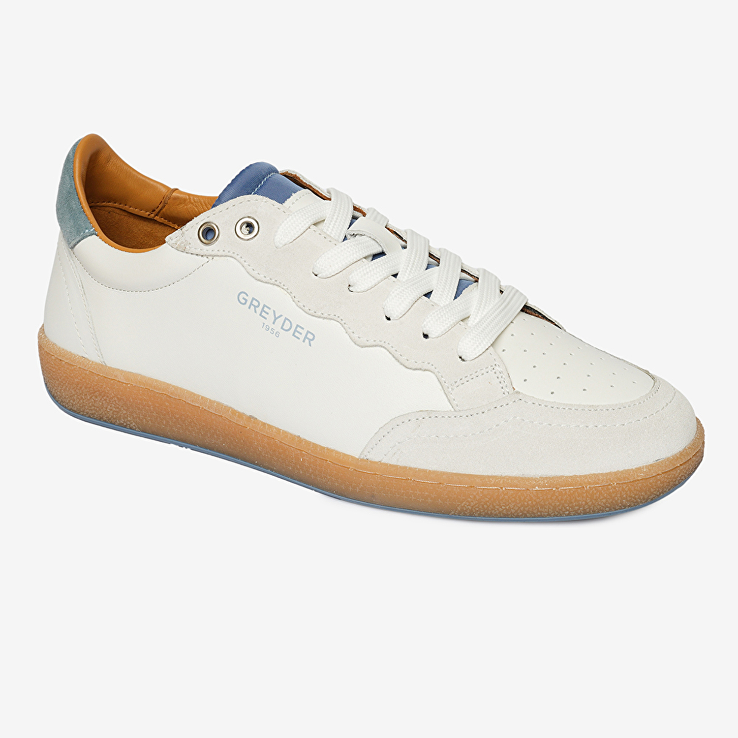 Erkek Beyaz Hakiki Deri Sneaker Ayakkabı 4Y1SA64532-1