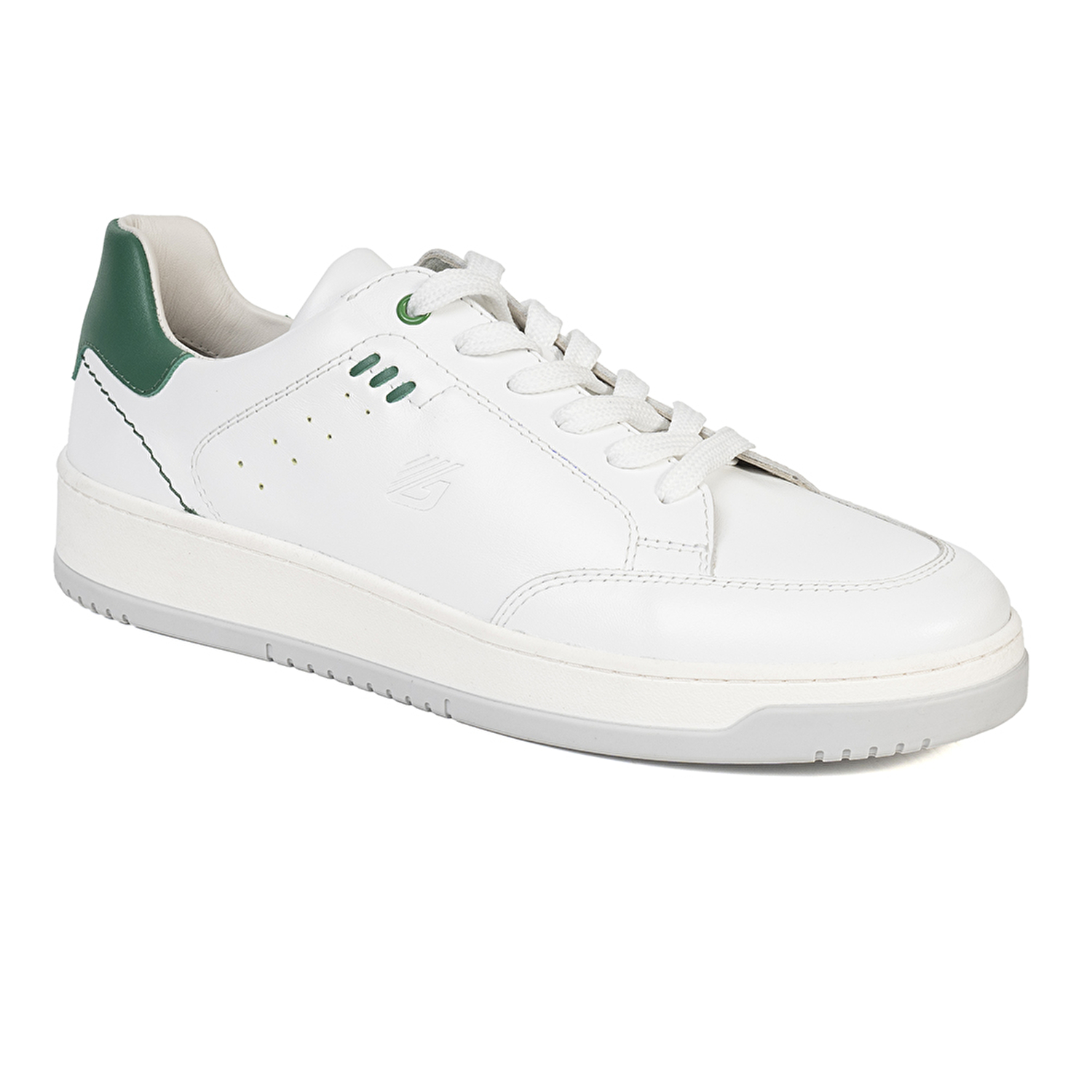 Erkek Beyaz Hakiki Deri Sneaker Ayakkabı 4Y1UA17521-1