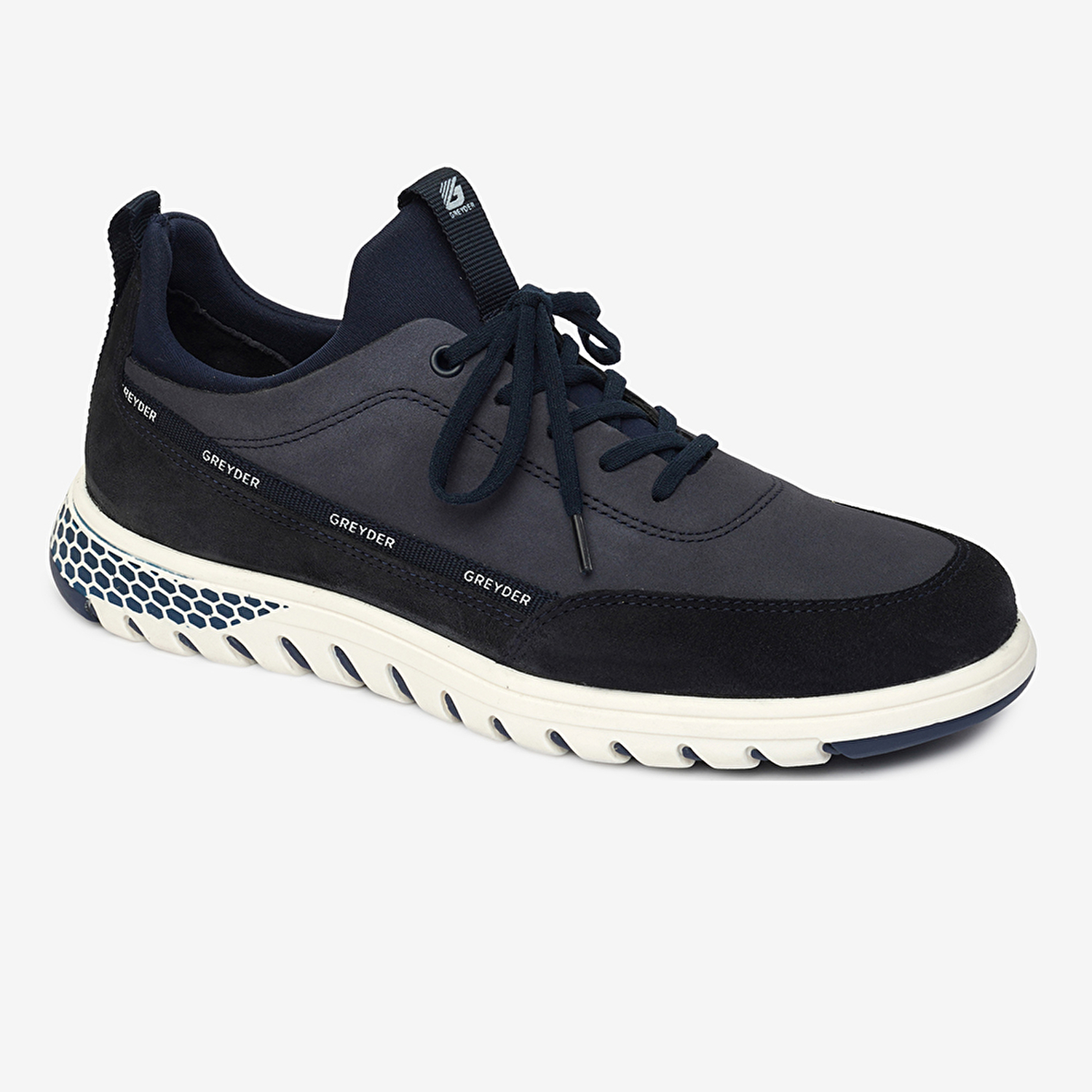 Erkek Açık Lacivert Hakiki Deri Sneaker Ayakkabı 4Y1UA17611-1