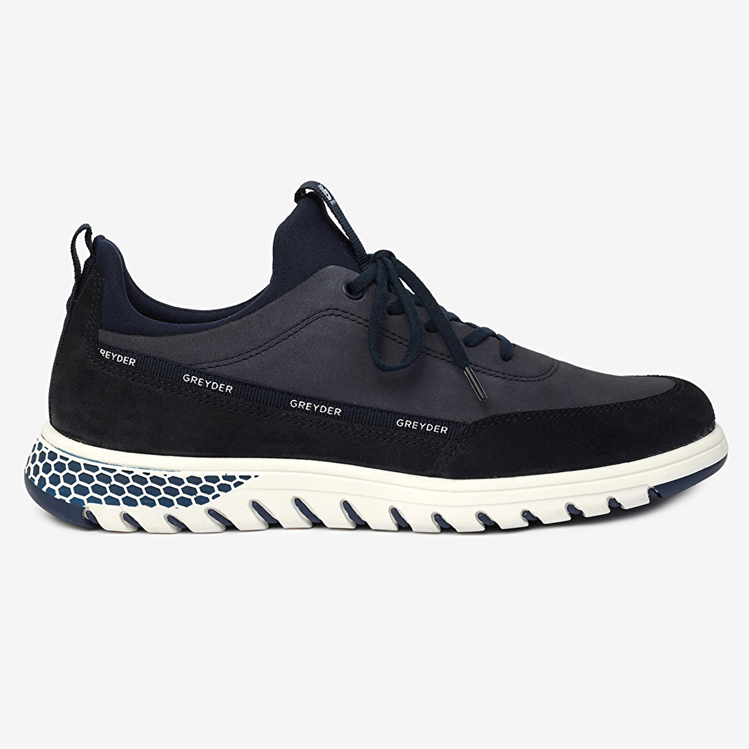 Erkek Açık Lacivert Hakiki Deri Sneaker Ayakkabı 4Y1UA17611-2