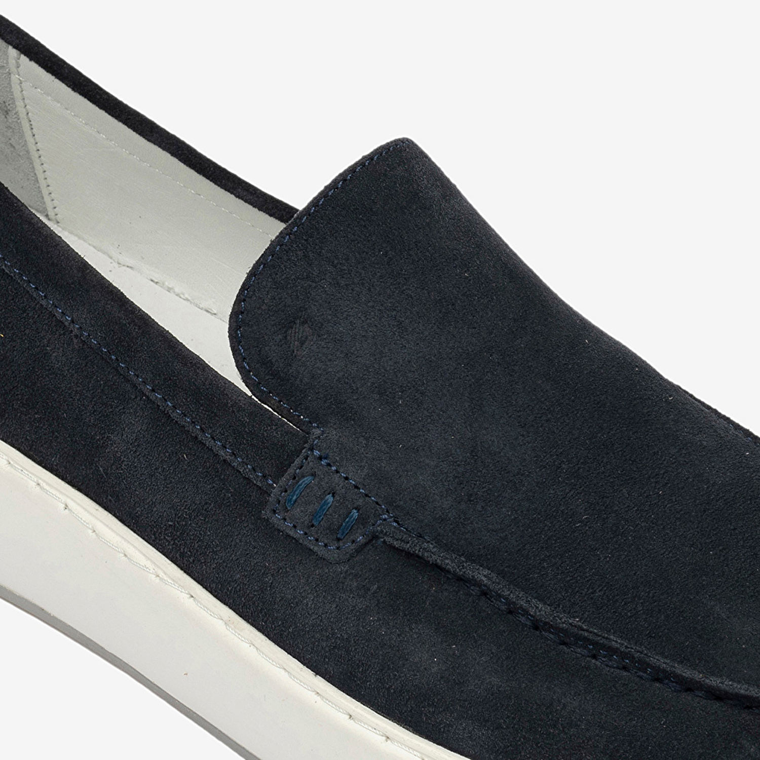 Erkek Lacivert Hakiki Deri Loafer Ayakkabı 4Y1UA64565-7