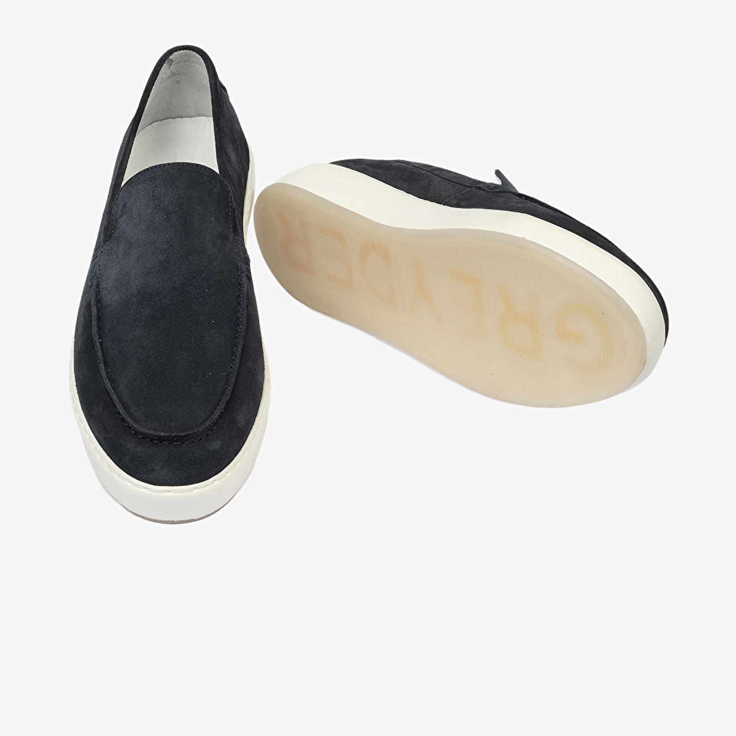 Erkek Lacivert Hakiki Deri Loafer Ayakkabı 4Y1UA64565-8