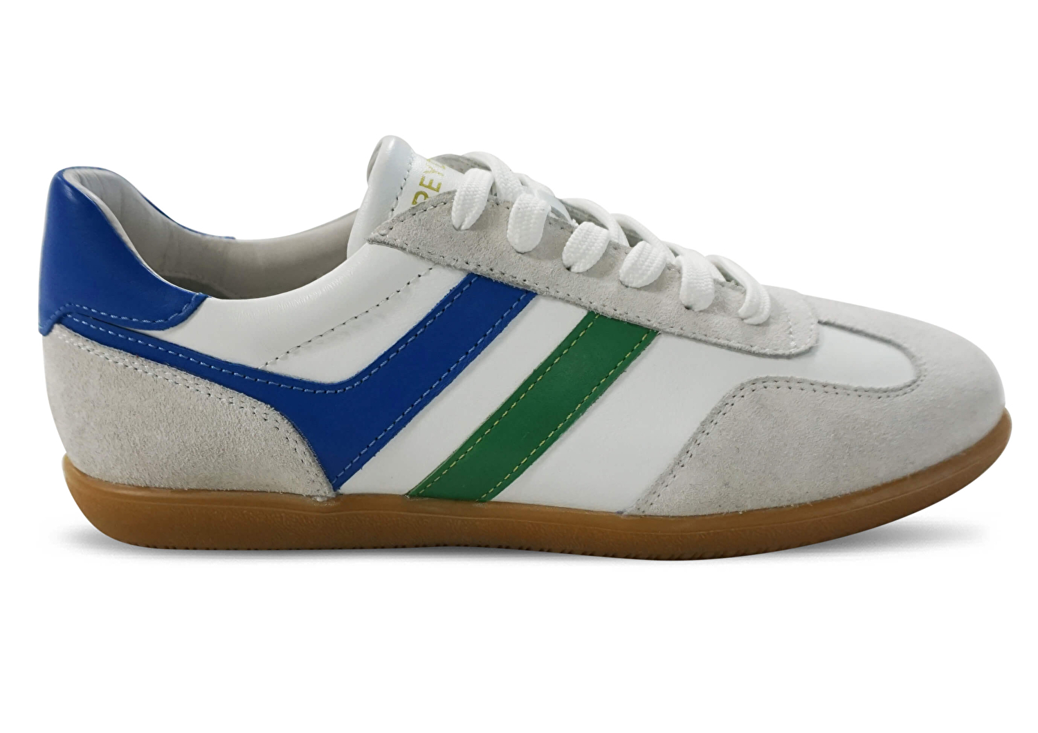 Kadın Beyaz Süet Yeşil Hakiki Deri Sneaker Ayakkabı 4Y2CA59180-1