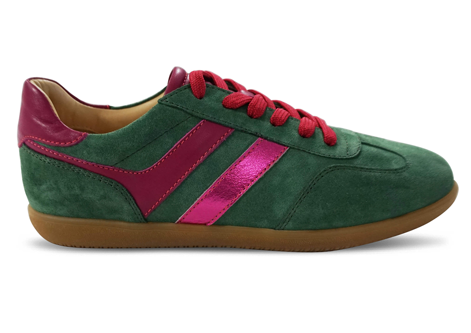 Kadın Yeşil Süet Hakiki Deri Sneaker Ayakkabı 4Y2CA59180	-1