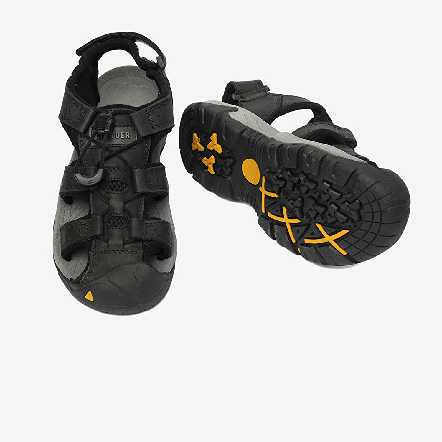 Kadın Siyah Koyu Gri Hakiki Deri Sandalet 4Y2CS30641-6