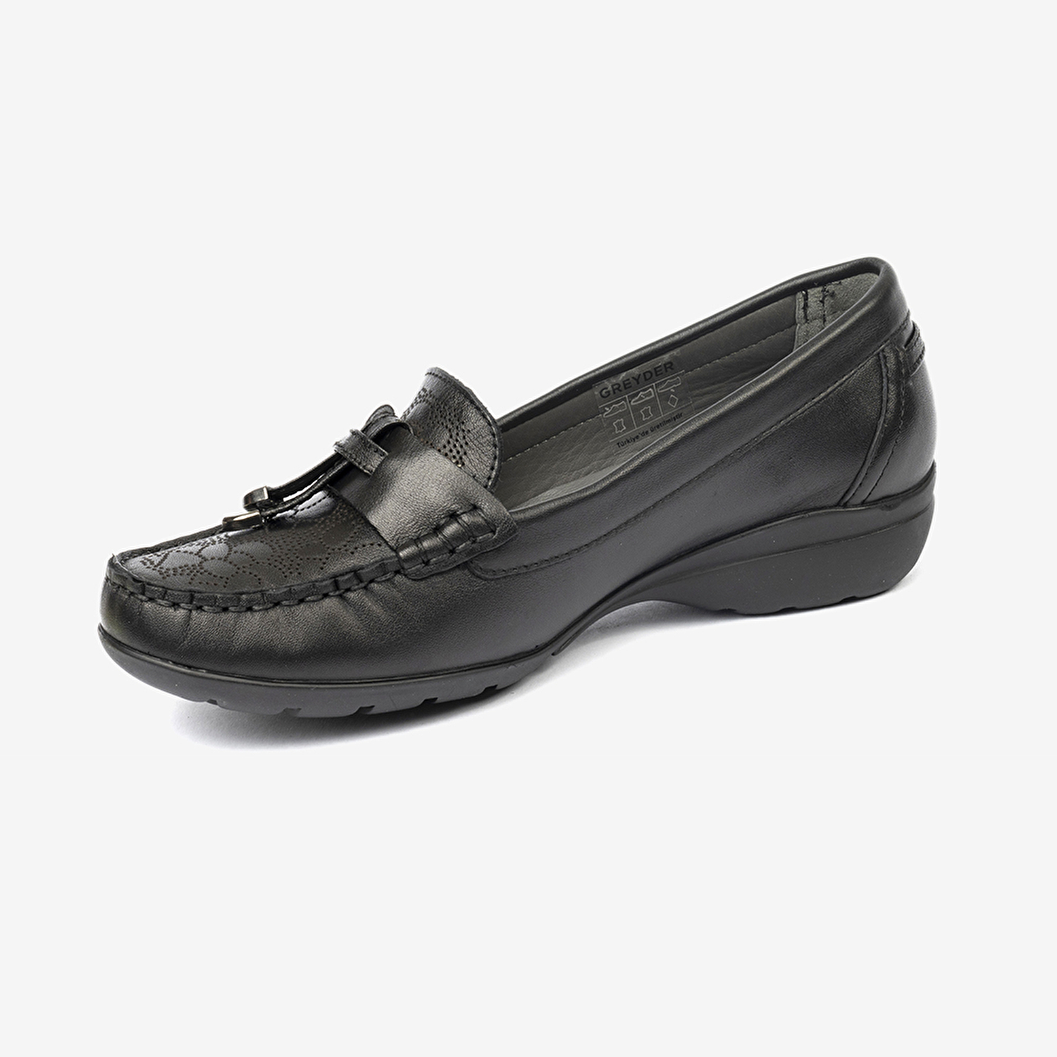 Kadın Siyah Hakiki Deri Comfort Ayakkabı 4Y2FA25593-3