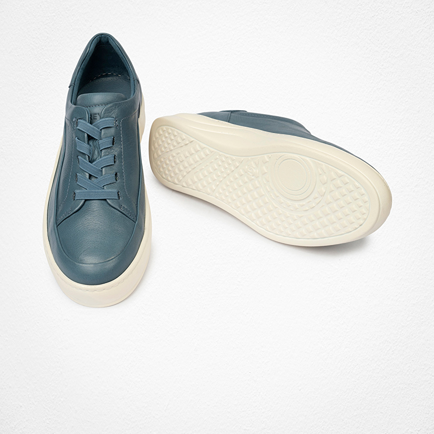 Kadın Kot Mavi Hakiki Deri Sneaker Ayakkabı 4Y2FA59052-6