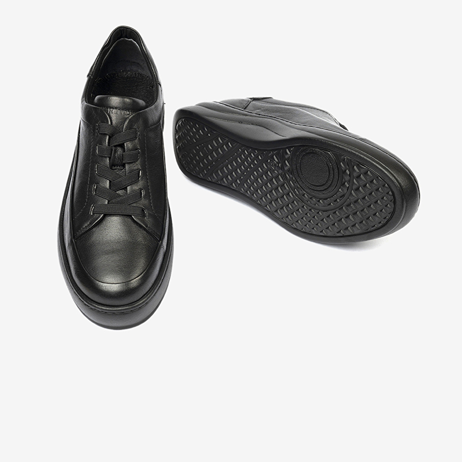 Kadın Siyah Hakiki Deri Sneaker Ayakkabı 4Y2FA59052-6
