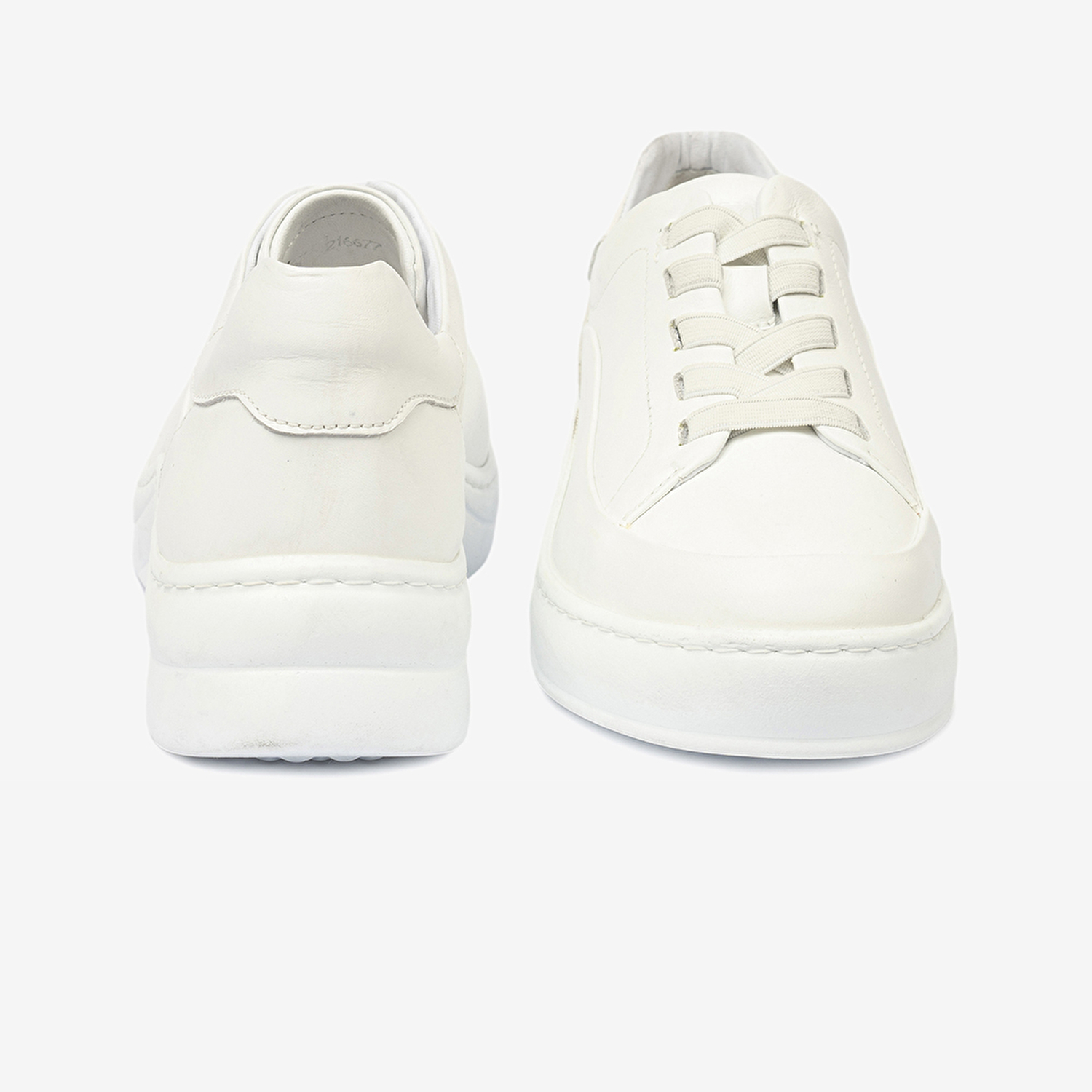Kadın Beyaz Hakiki Deri Sneaker  Ayakkabı 4Y2FA59052-7