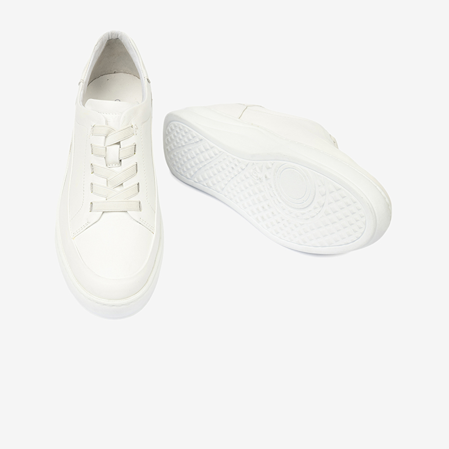 Kadın Beyaz Hakiki Deri Sneaker  Ayakkabı 4Y2FA59052-6