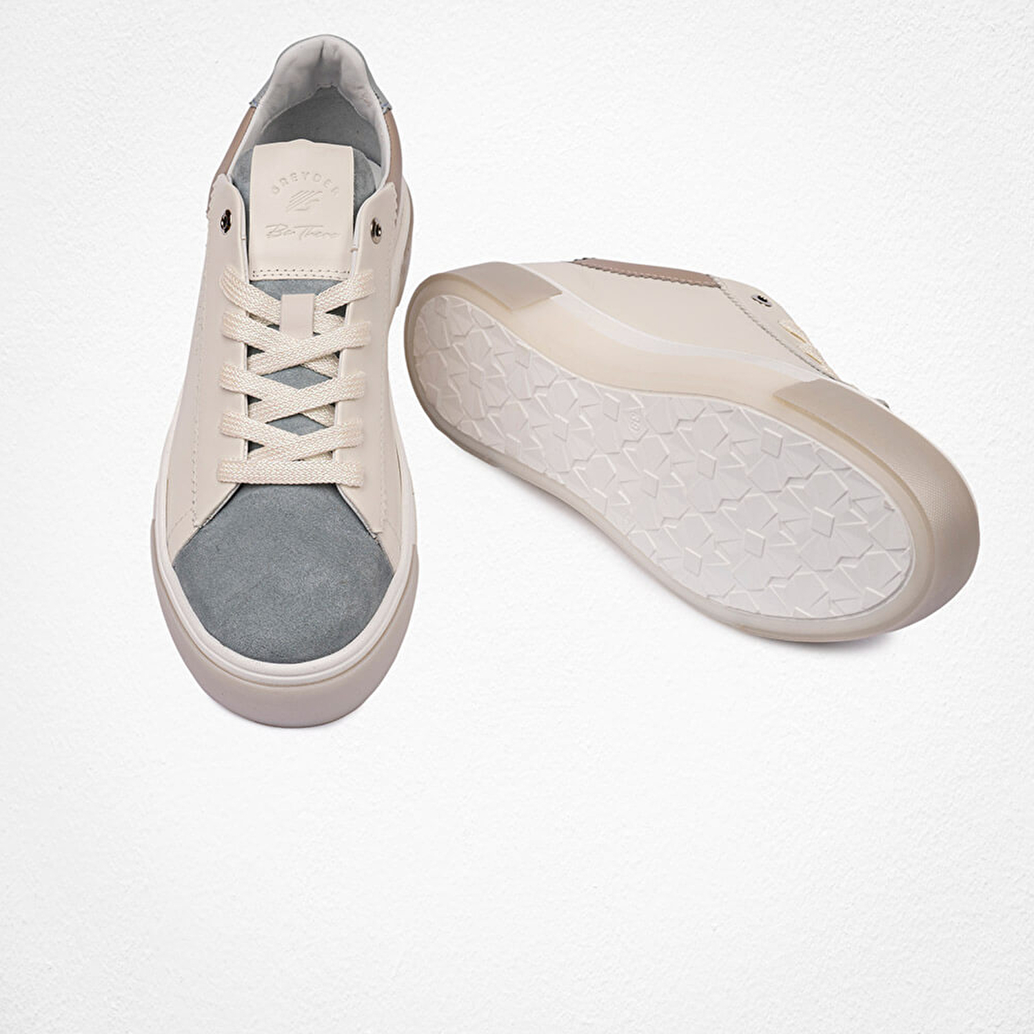 Kadın Beyaz Yeşil Hakiki Deri Sneaker Ayakkabı 4Y2SA33200-6