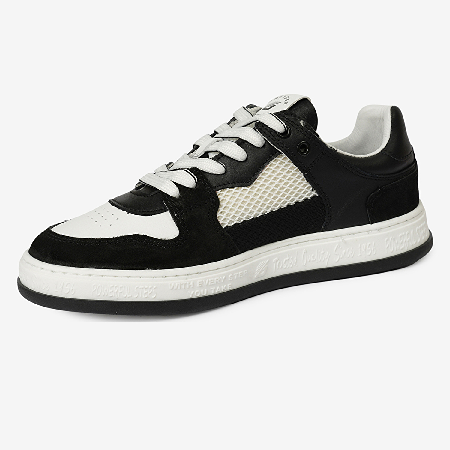 Kadın Siyah Beyaz Hakiki Deri Sneaker Ayakkabı 4Y2SA33290-3