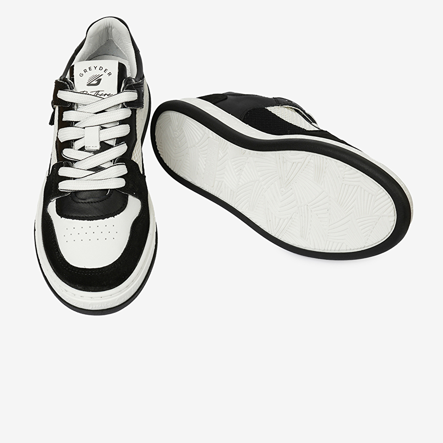Kadın Siyah Beyaz Hakiki Deri Sneaker Ayakkabı 4Y2SA33290-6