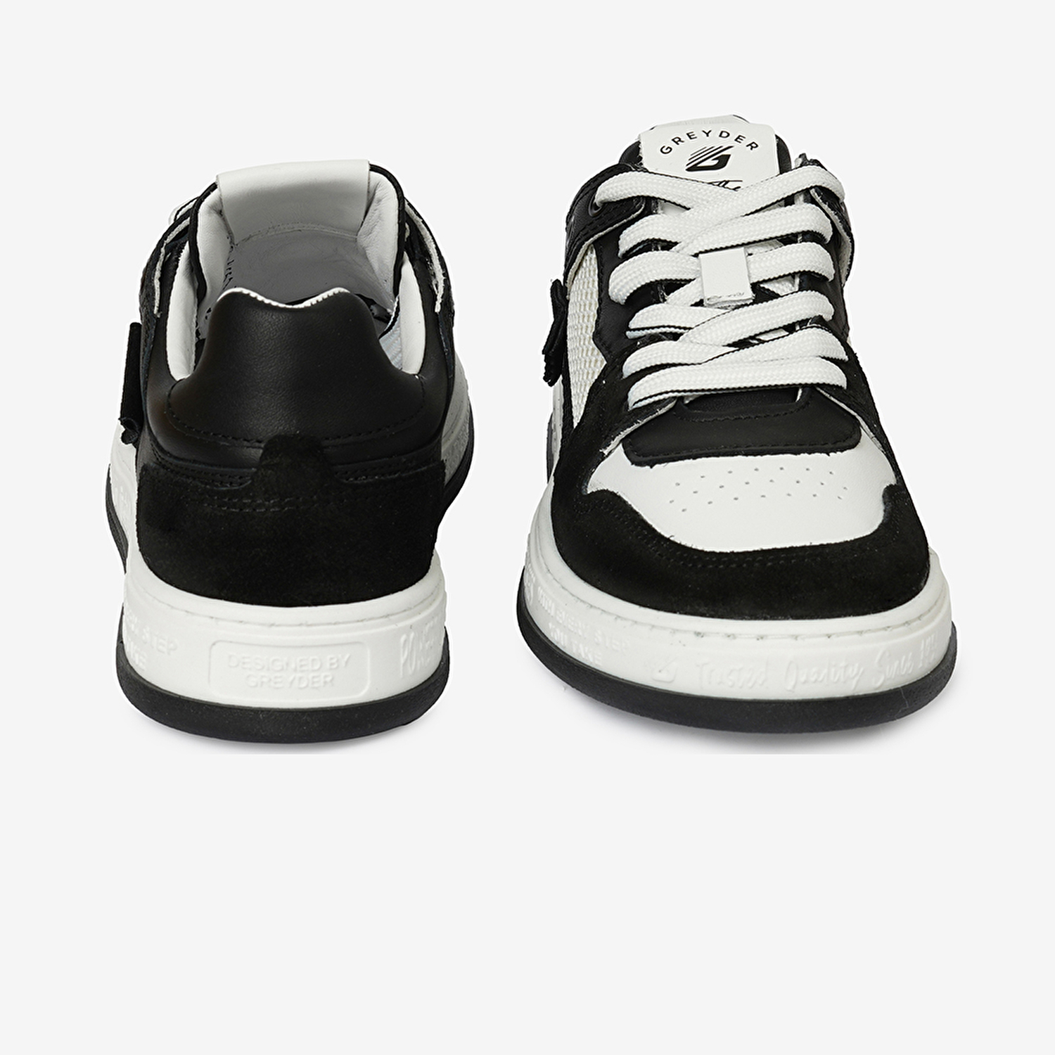Kadın Siyah Beyaz Hakiki Deri Sneaker Ayakkabı 4Y2SA33290-7