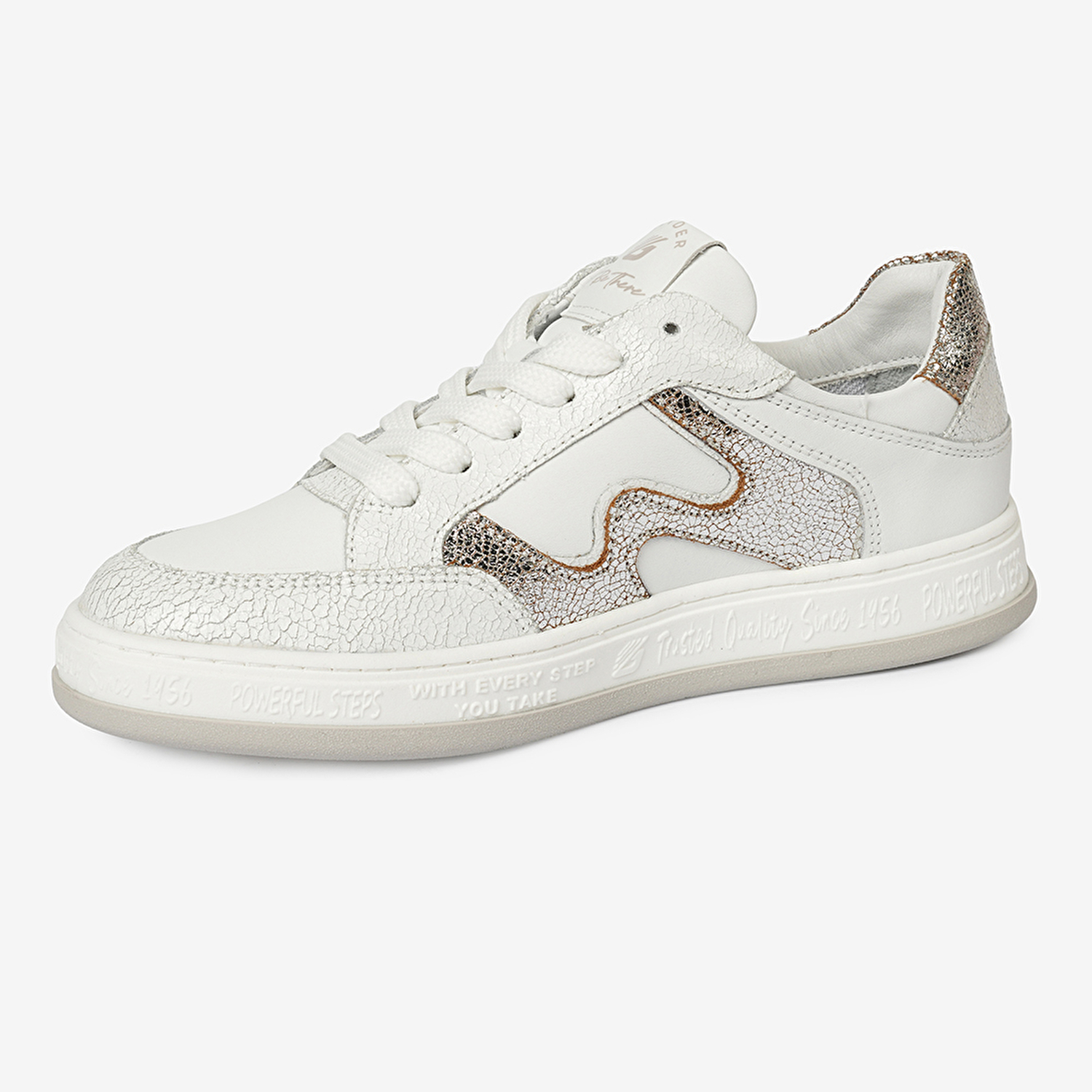 Kadın Beyaz Gümüş Hakiki Deri Sneaker Ayakkabı 4Y2SA33291-3