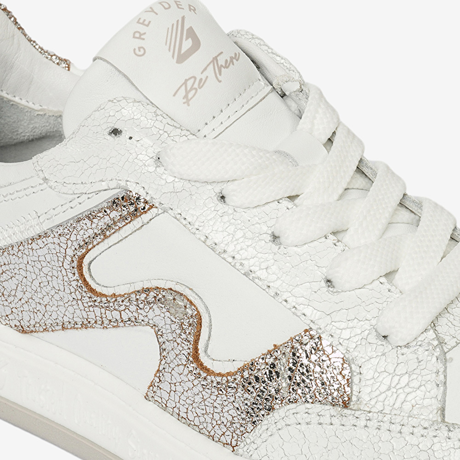 Kadın Beyaz Gümüş Hakiki Deri Sneaker Ayakkabı 4Y2SA33291-5