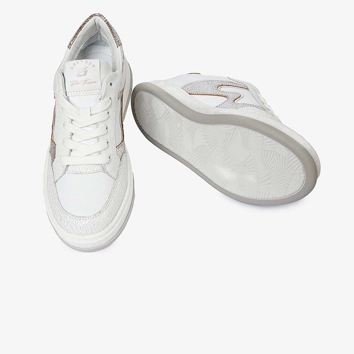Kadın Beyaz Gümüş Hakiki Deri Sneaker Ayakkabı 4Y2SA33291-6