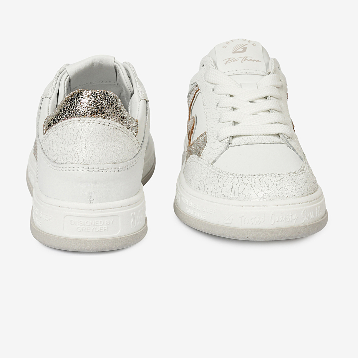 Kadın Beyaz Gümüş Hakiki Deri Sneaker Ayakkabı 4Y2SA33291-7