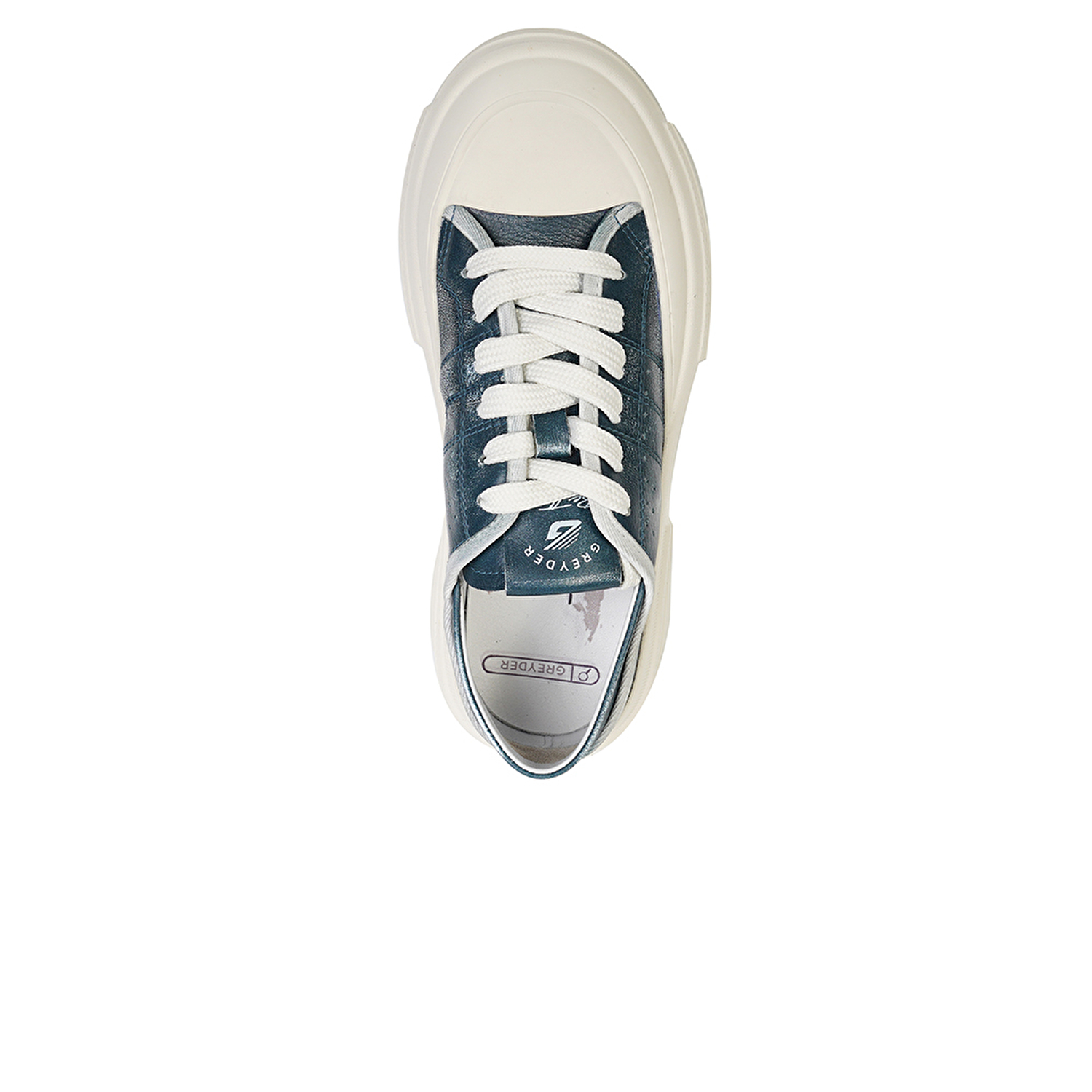Kadın Mavi Hakiki Deri Sneaker Ayakkabı 4Y2SA33400-3