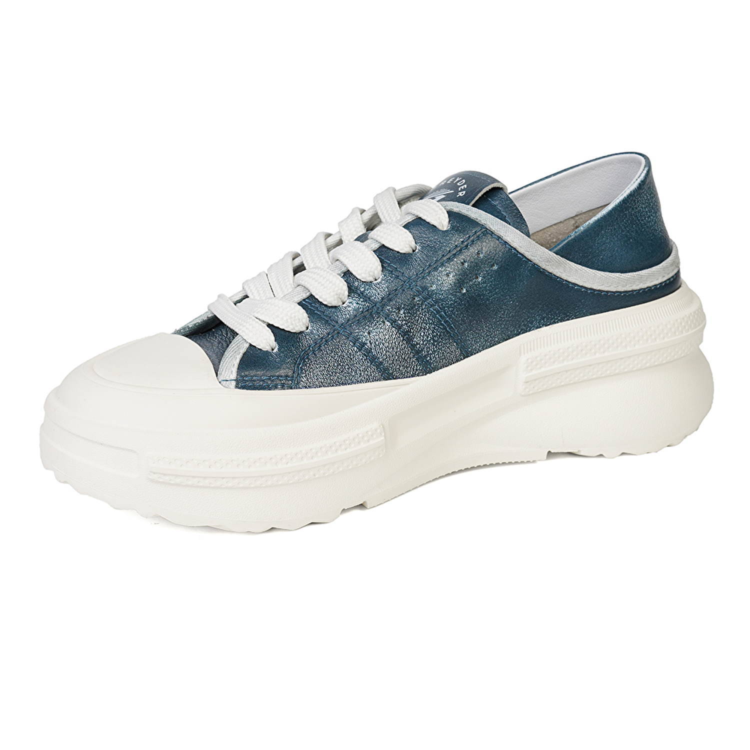 Kadın Mavi Hakiki Deri Sneaker Ayakkabı 4Y2SA33400-2