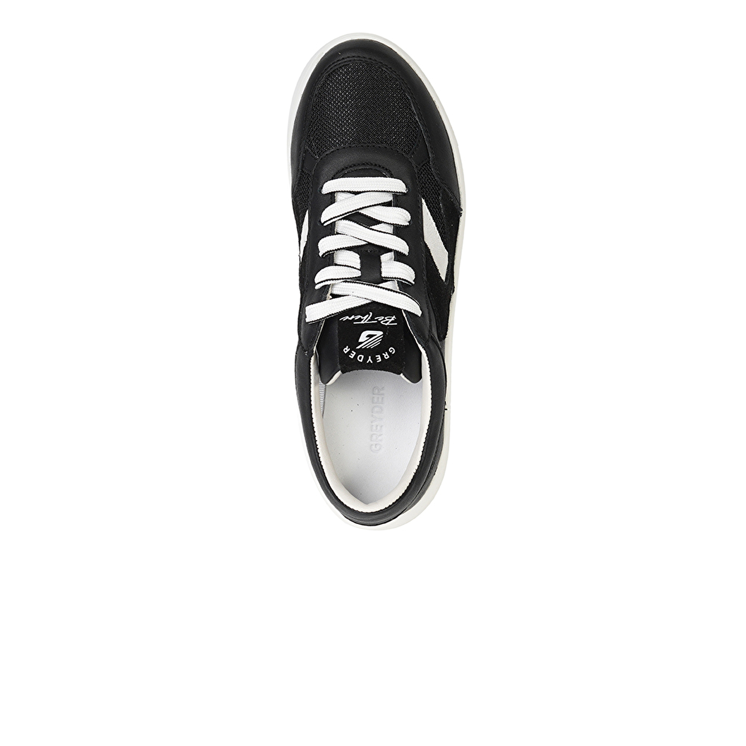 Kadın Siyah Beyaz Hakiki Deri Sneaker Ayakkabı 4Y2SA33601-3