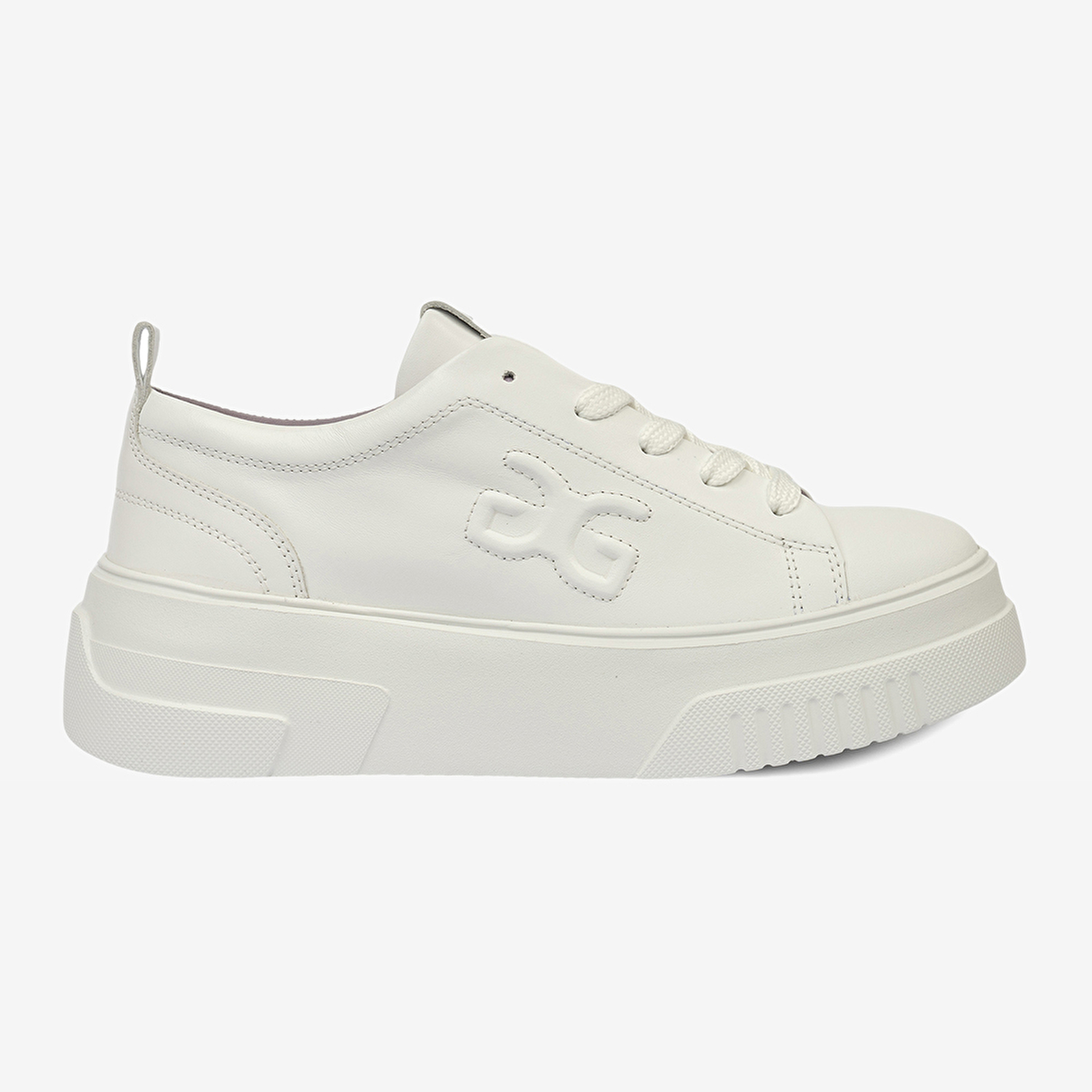 Kadın Beyaz Hakiki Deri Sneaker Ayakkabı 4Y2SA33710-2