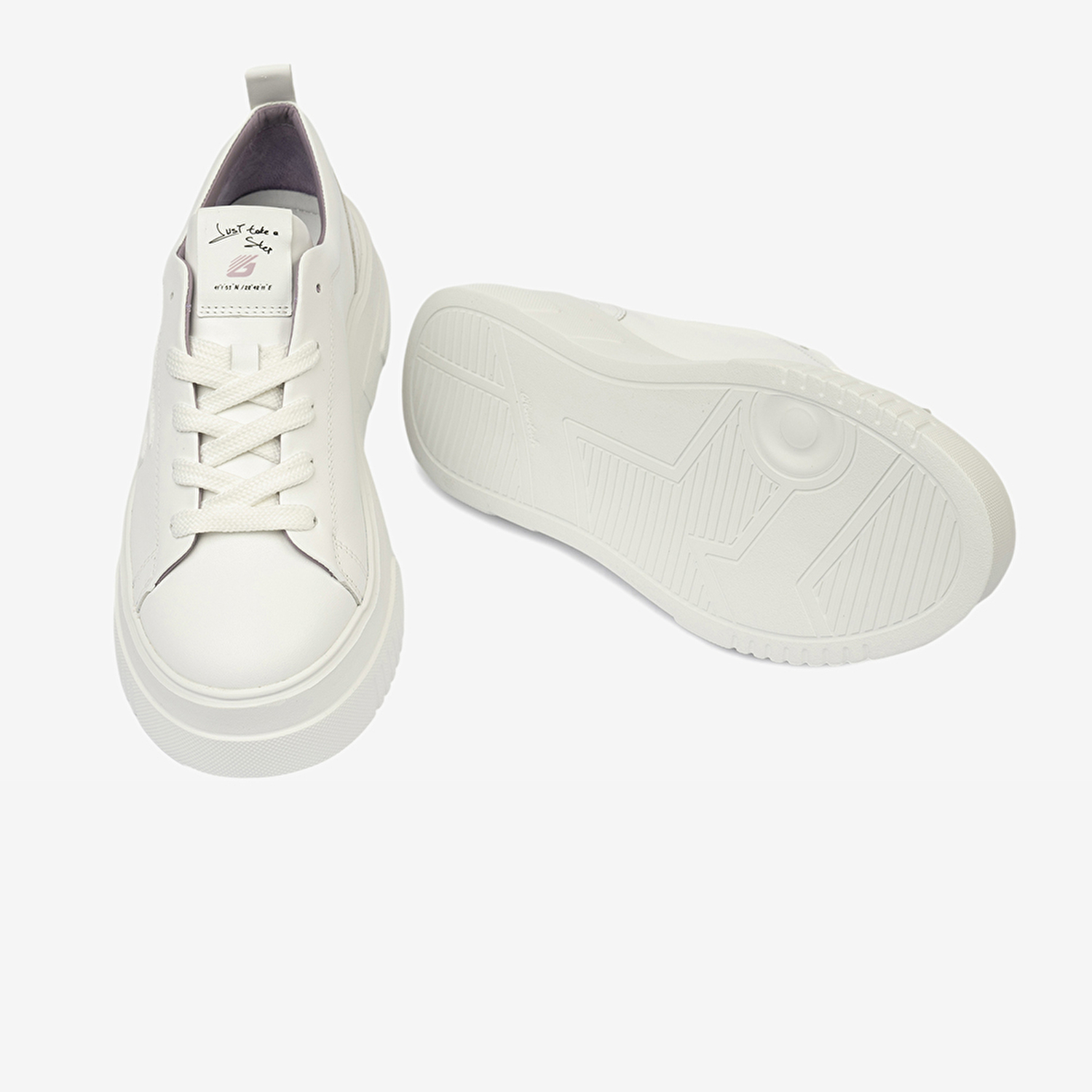 Kadın Beyaz Hakiki Deri Sneaker Ayakkabı 4Y2SA33710-6