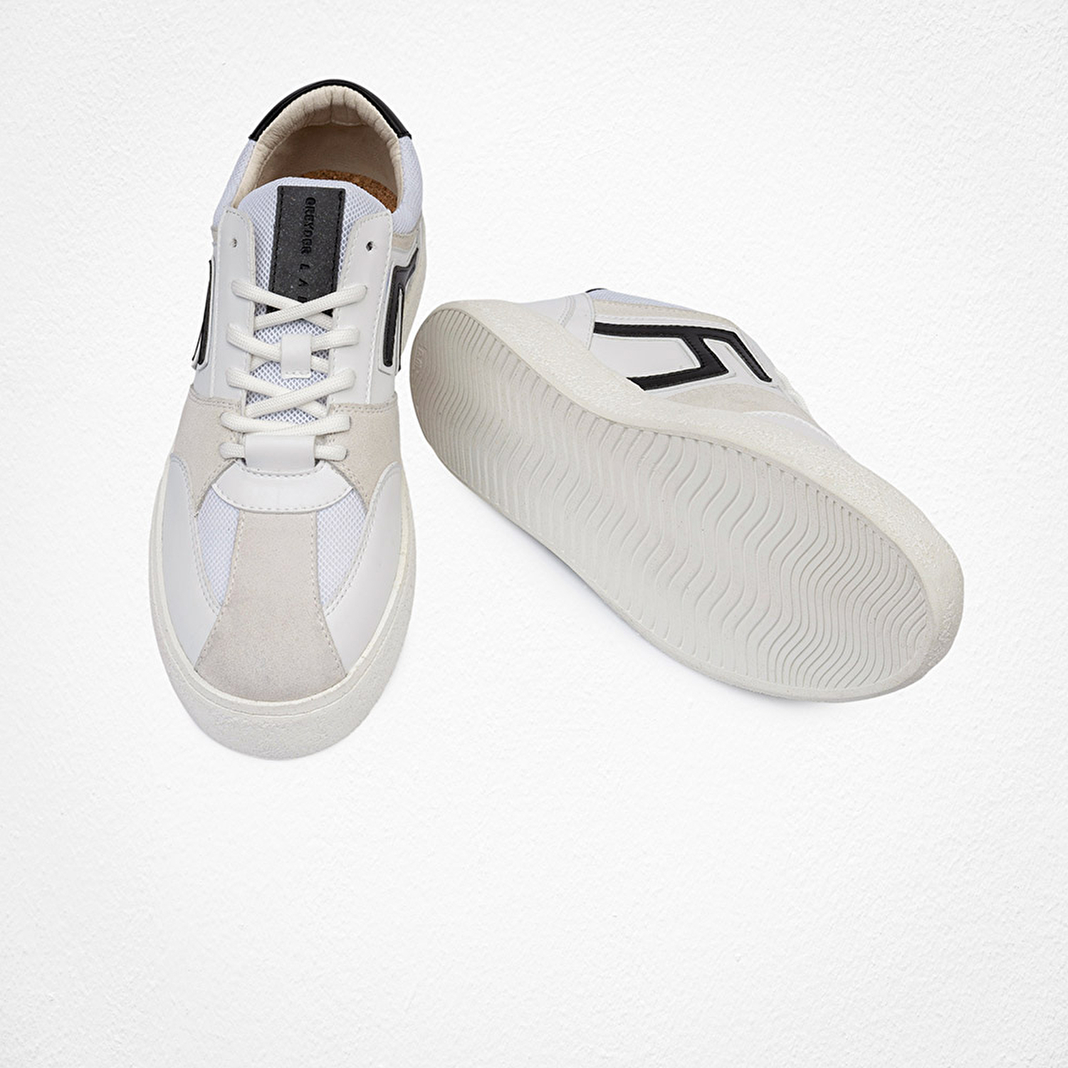 GreyderLAB Kadın Beyaz Siyah Sneaker Ayakkabı 4Y2SA45131-6