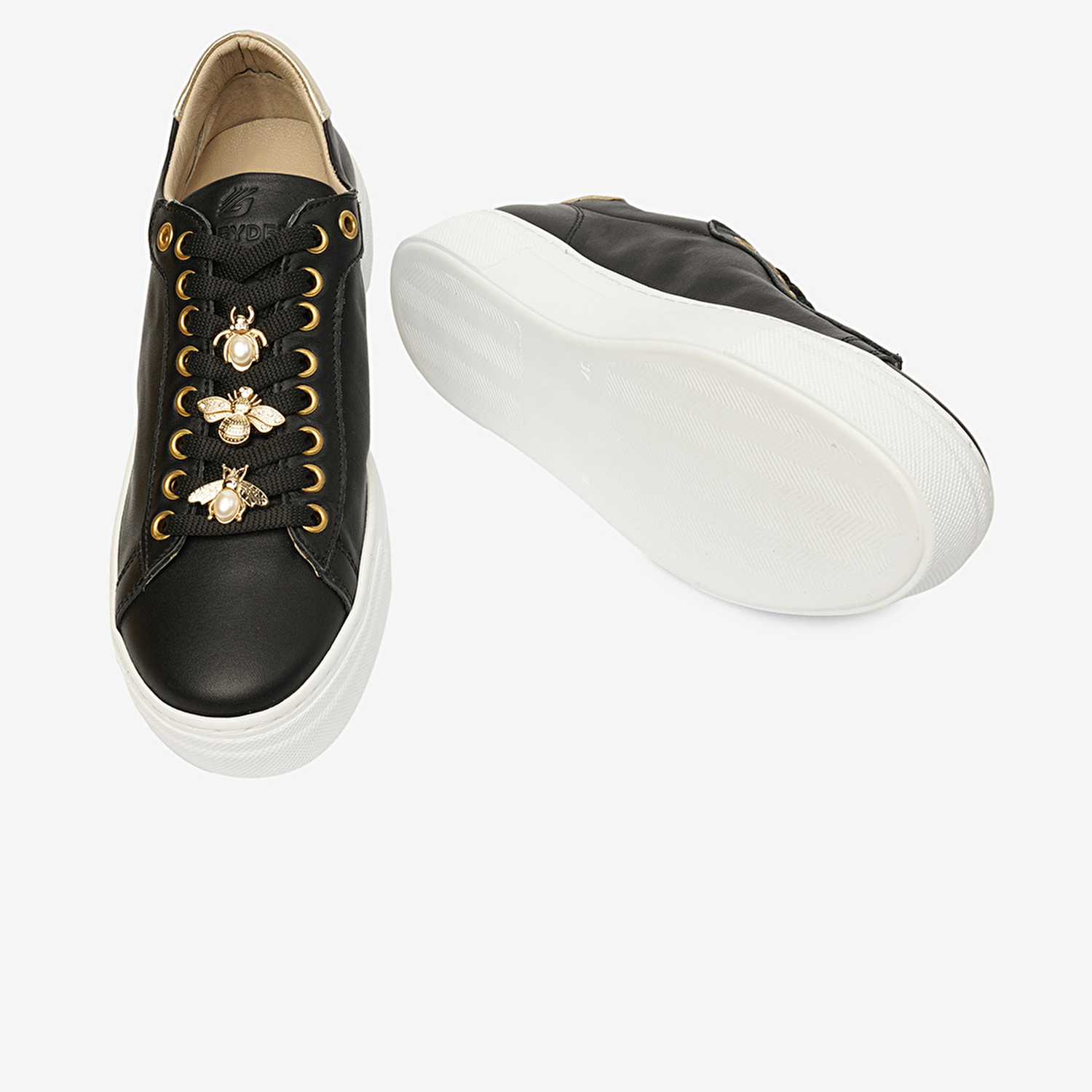 Kadın Siyah Hakiki Deri Sneaker Ayakkabı 4Y2SA50738-6