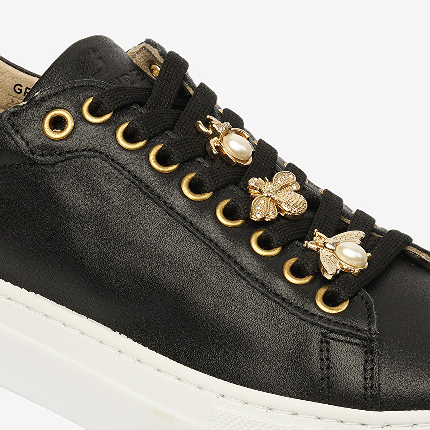 Kadın Siyah Hakiki Deri Sneaker Ayakkabı 4Y2SA50738-5