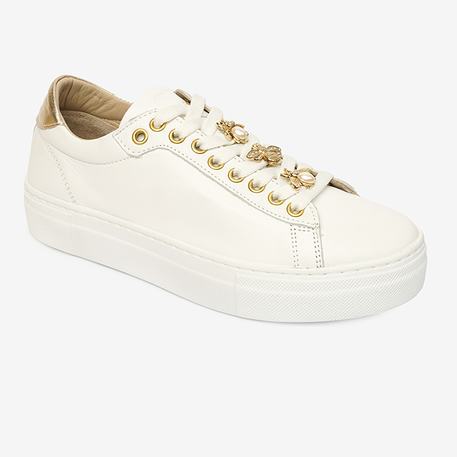 Kadın Beyaz Hakiki Deri Sneaker Ayakkabı 4Y2SA50738-1