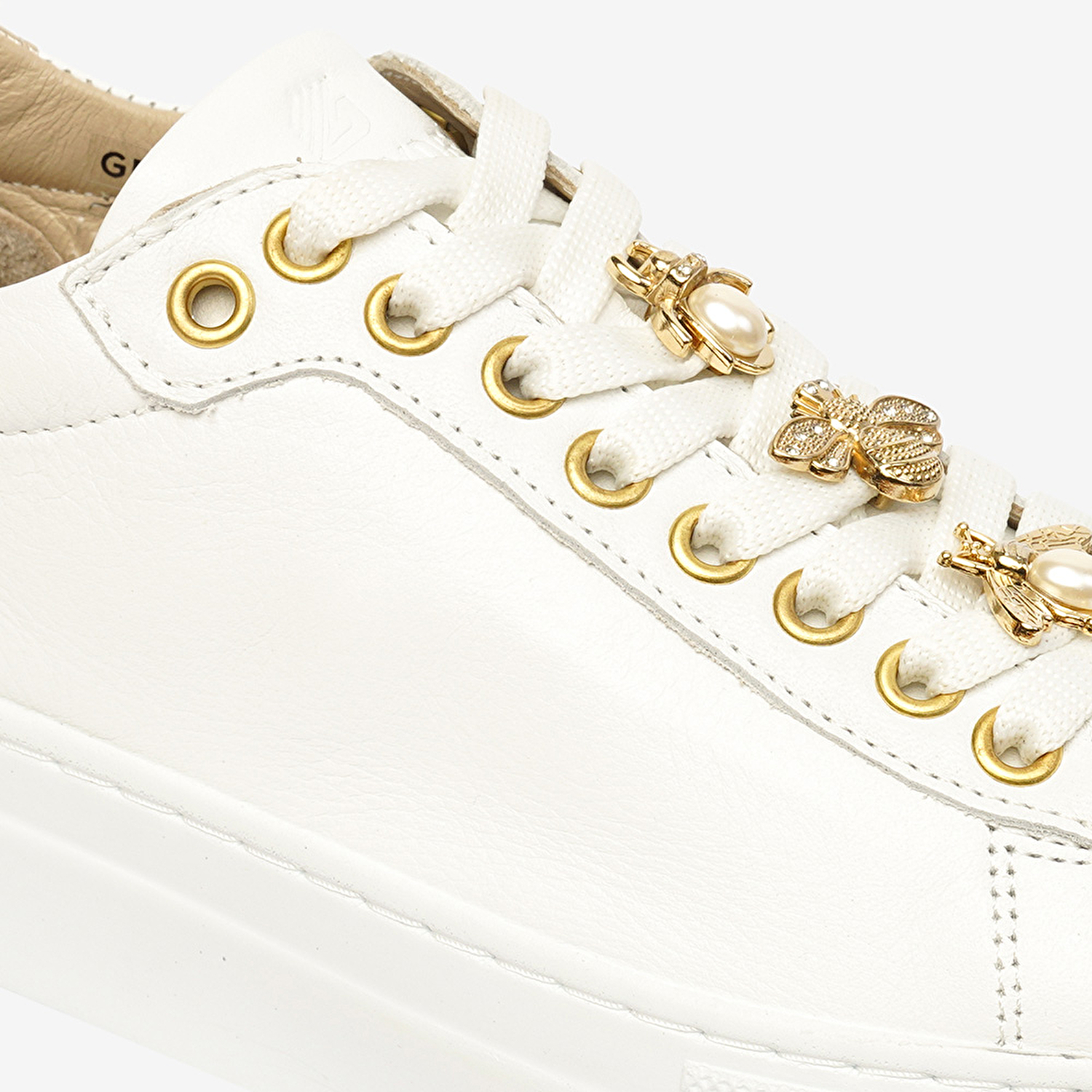 Kadın Beyaz Hakiki Deri Sneaker Ayakkabı 4Y2SA50738-5