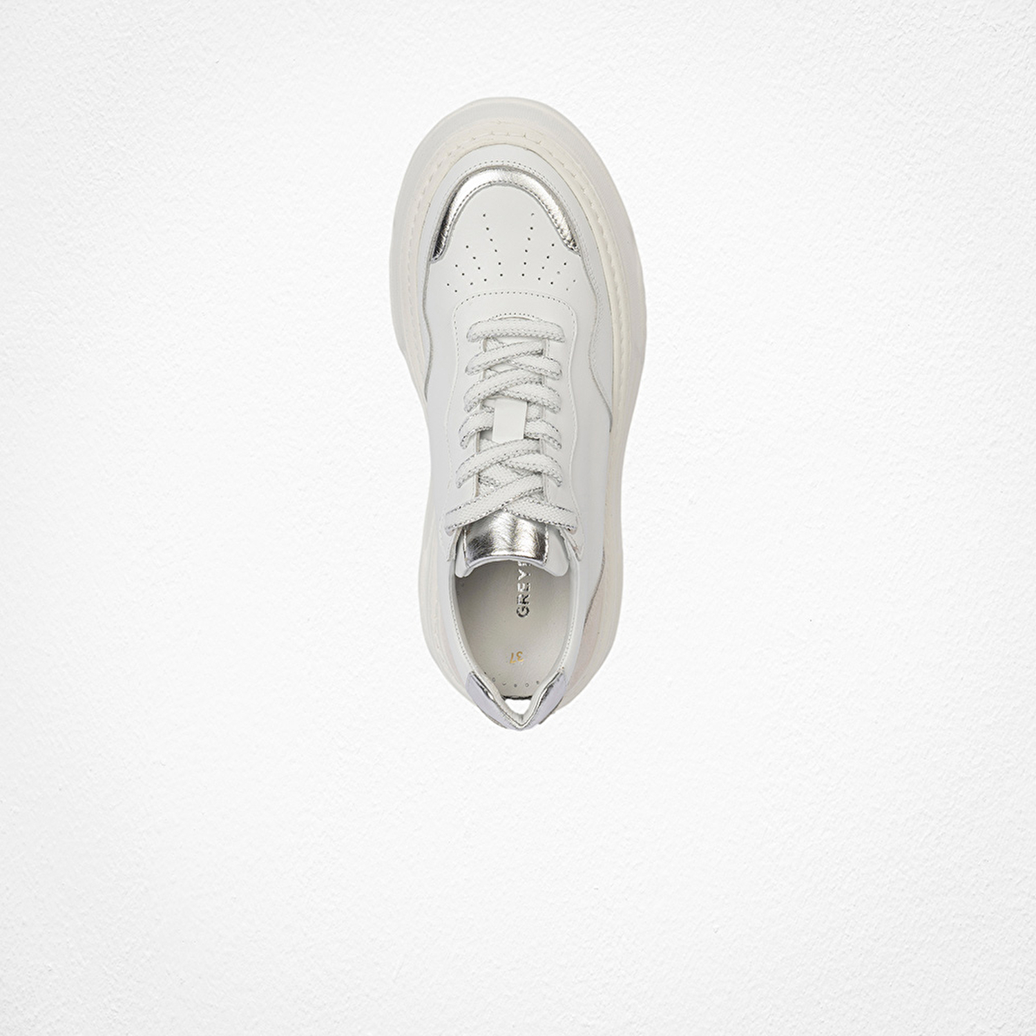 Kadın Beyaz Gümüş Sneaker Ayakkabı 4Y2SA59041-4