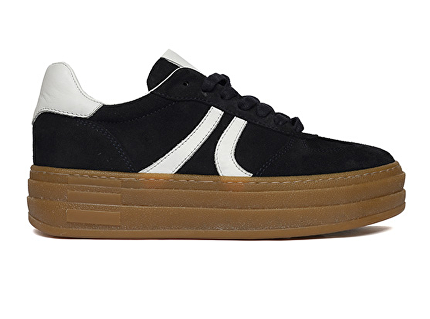 Kadın Lacivert Süet Hakiki Deri Sneaker Ayakkabı 4Y2SA59107-1